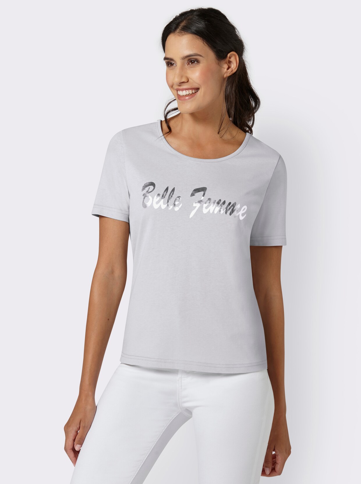 Print-Shirt - grau