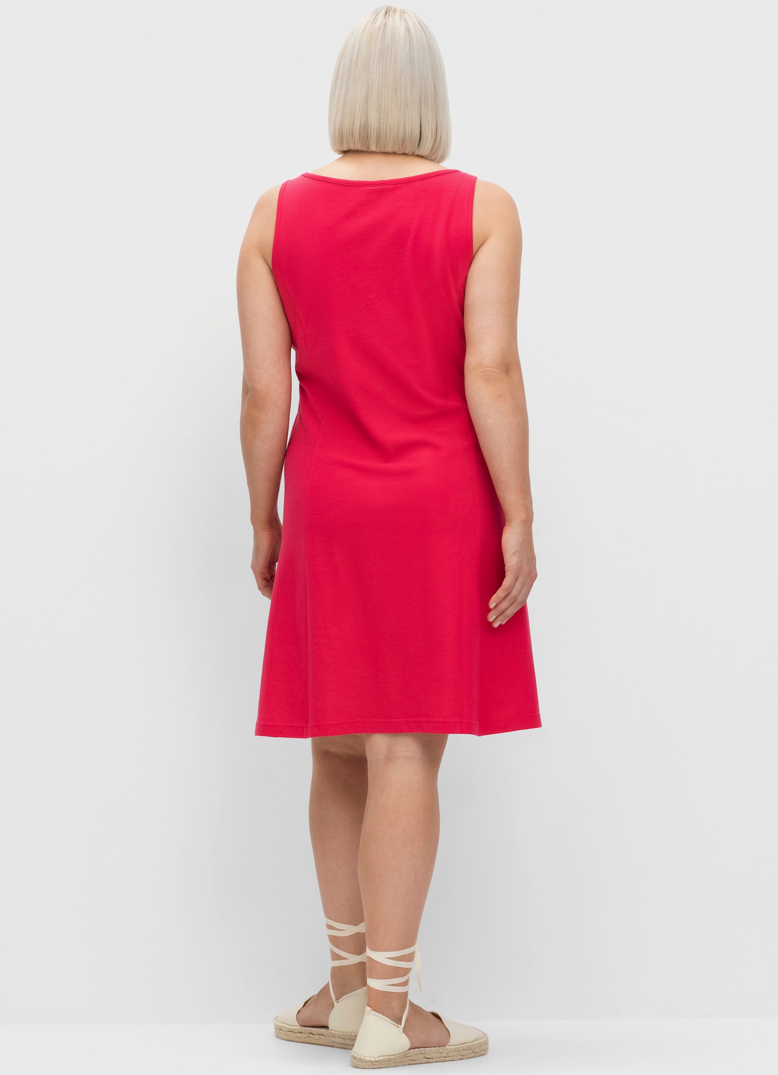 sheego A-Linien-Kleid leicht tailliert - sorbet pink