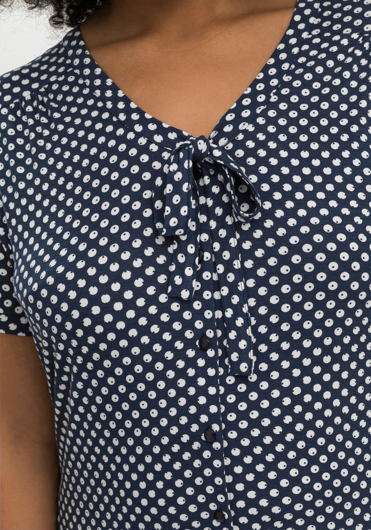 sheego by Joe Browns Shirt - marine-gemustert