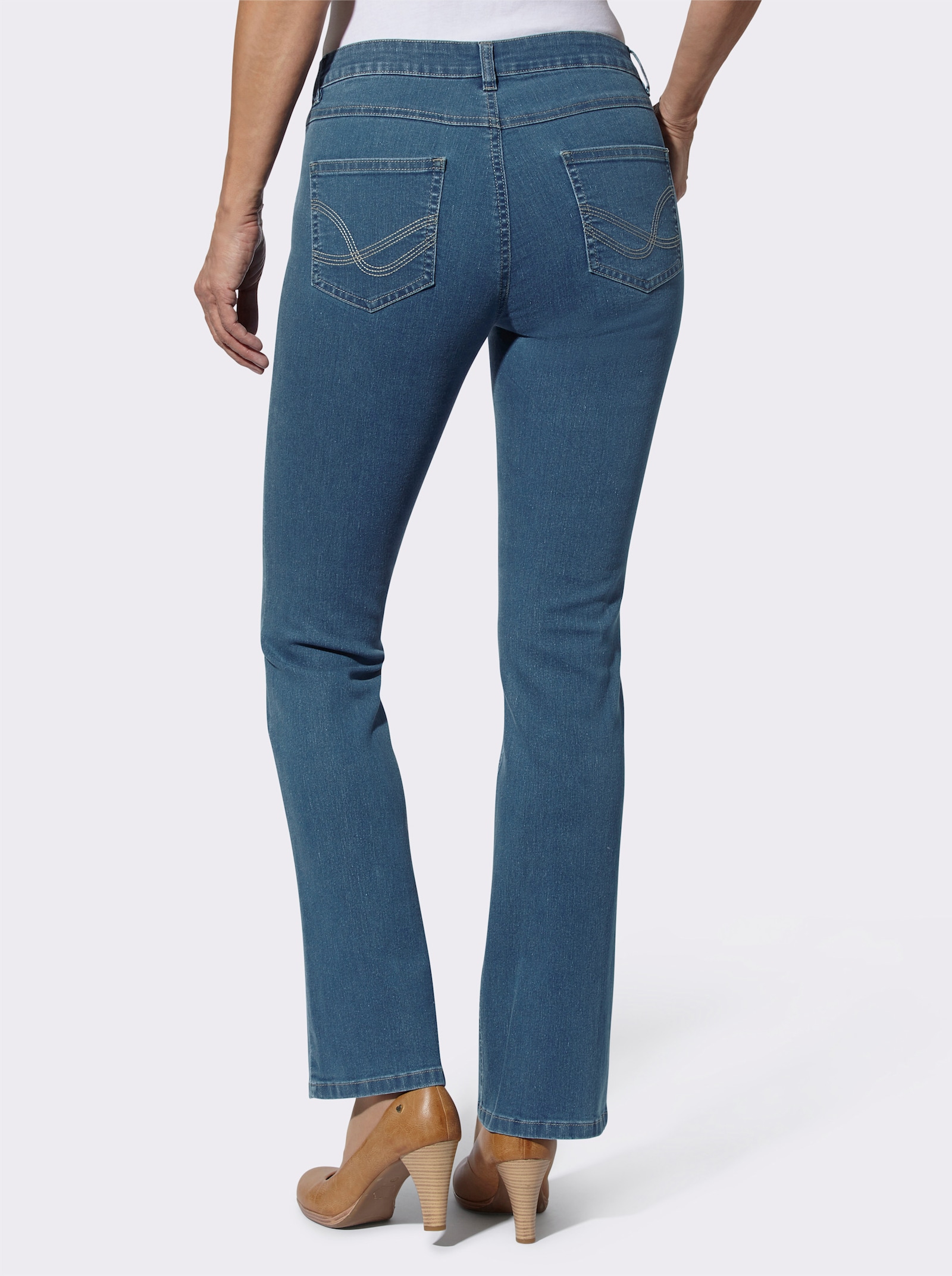 Stretchjeans som håller formen - blue-bleached