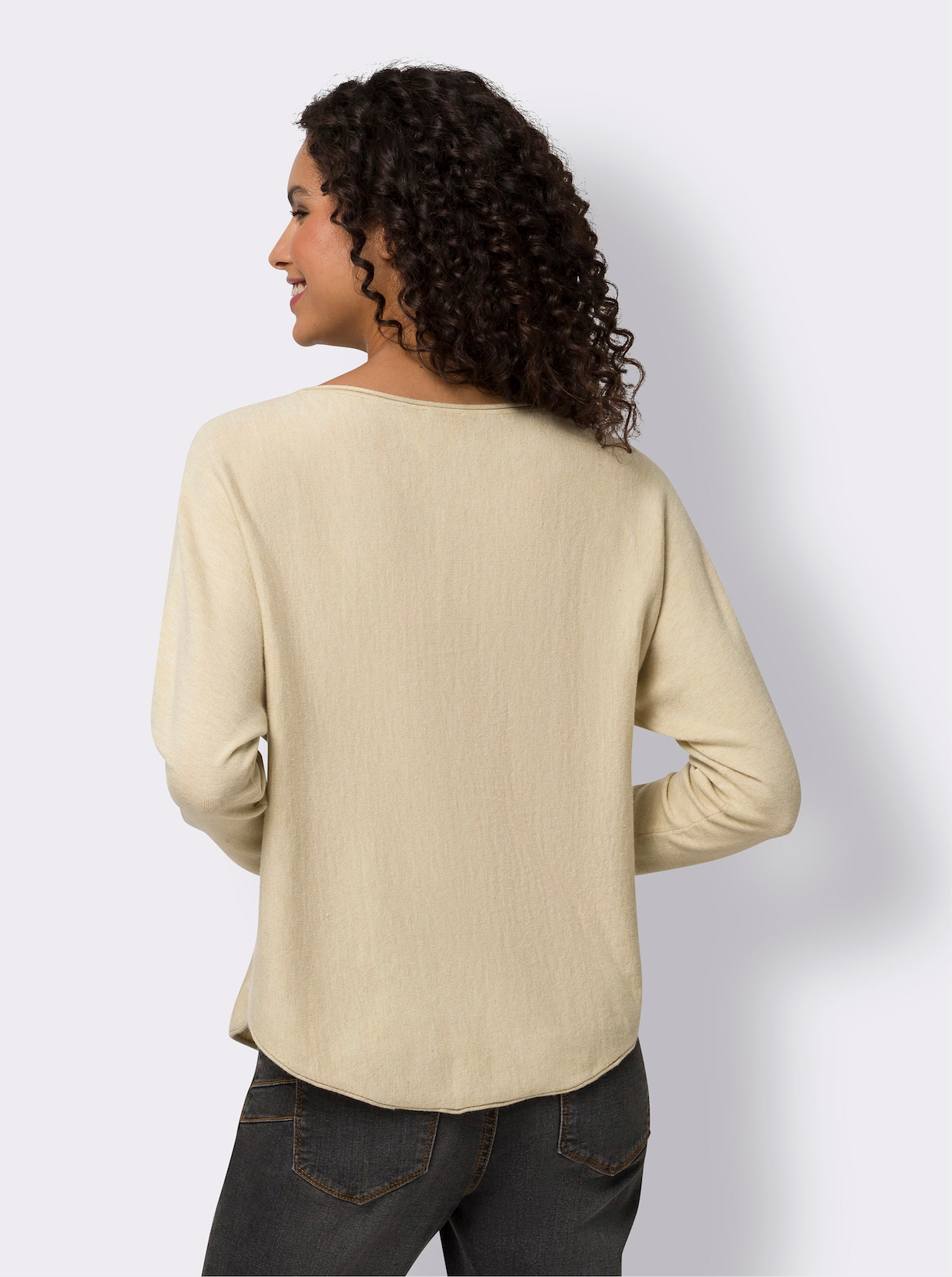 heine Gebreide pullover - zand gemêleerd