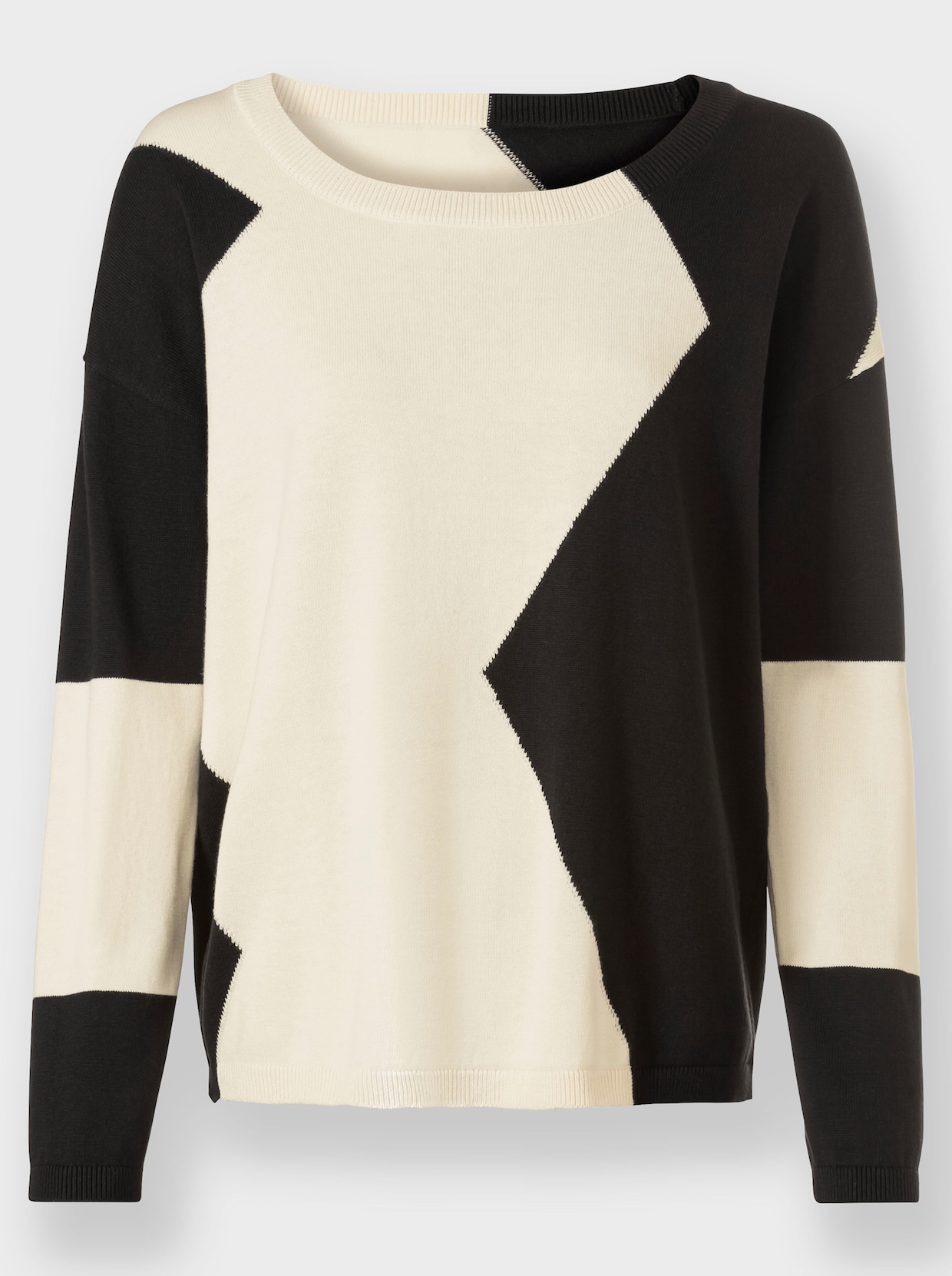 heine Pullover - zwart/champagne gedessineerd