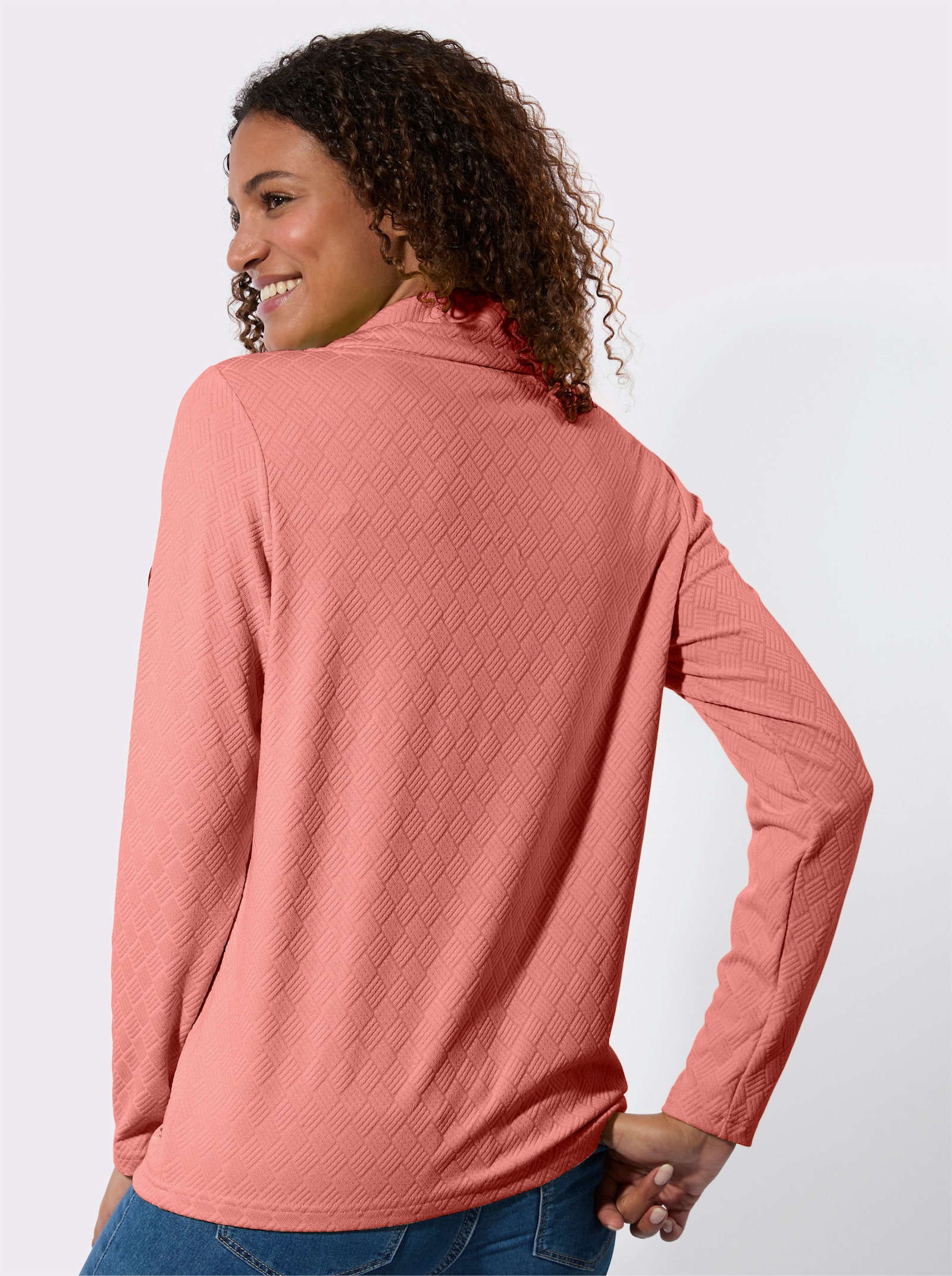 Rollkragenshirt in pflegeleichter Qualität - flamingo