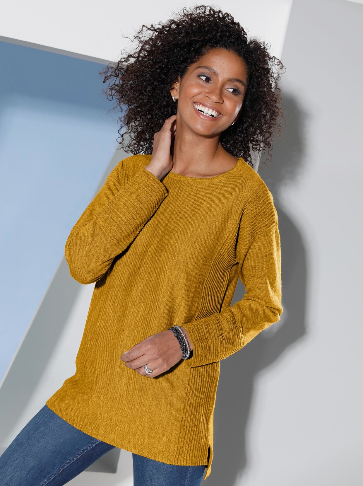 Pullover met ronde hals - kerrie