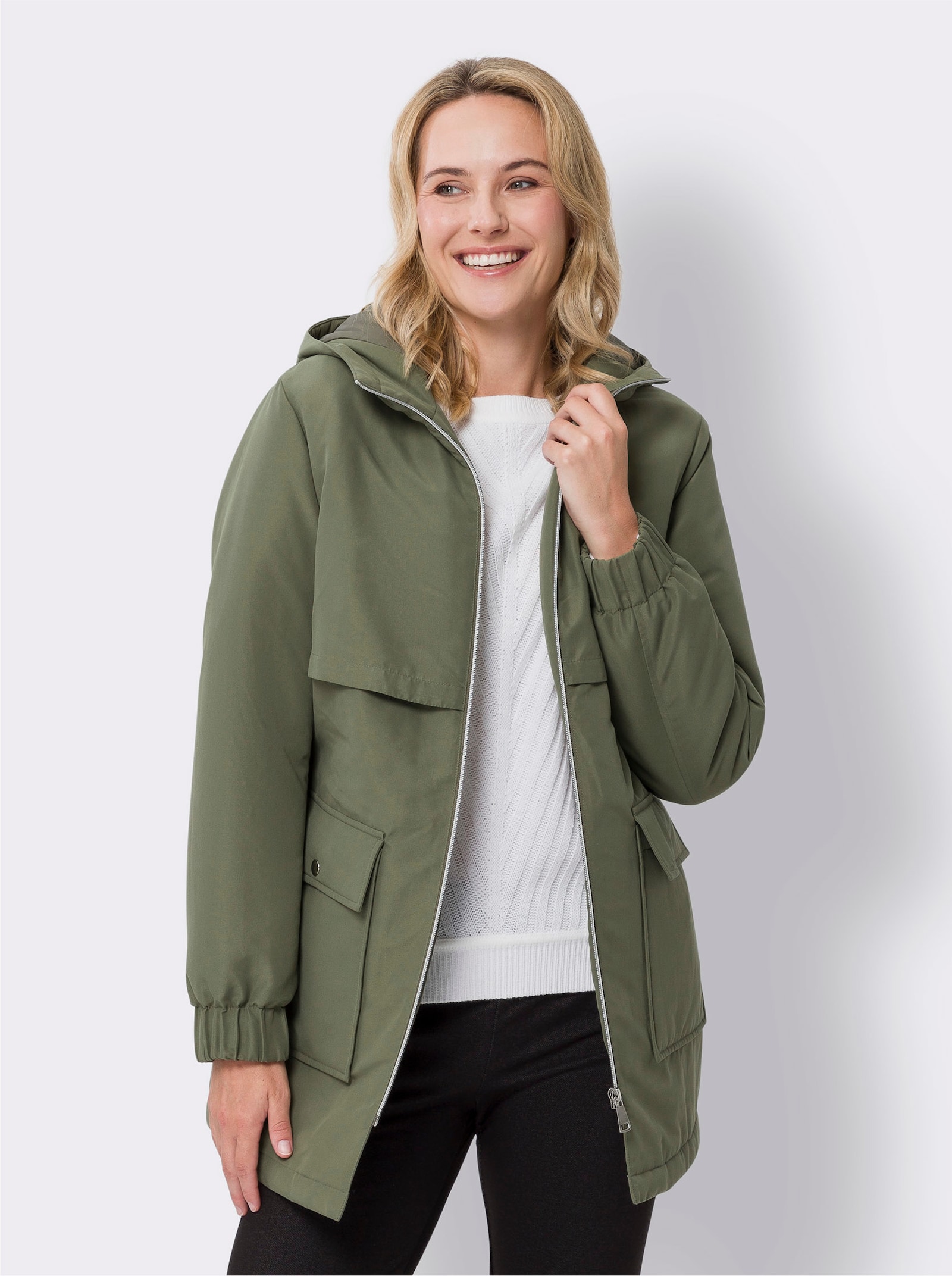 Bunda ve stylu parka - khaki