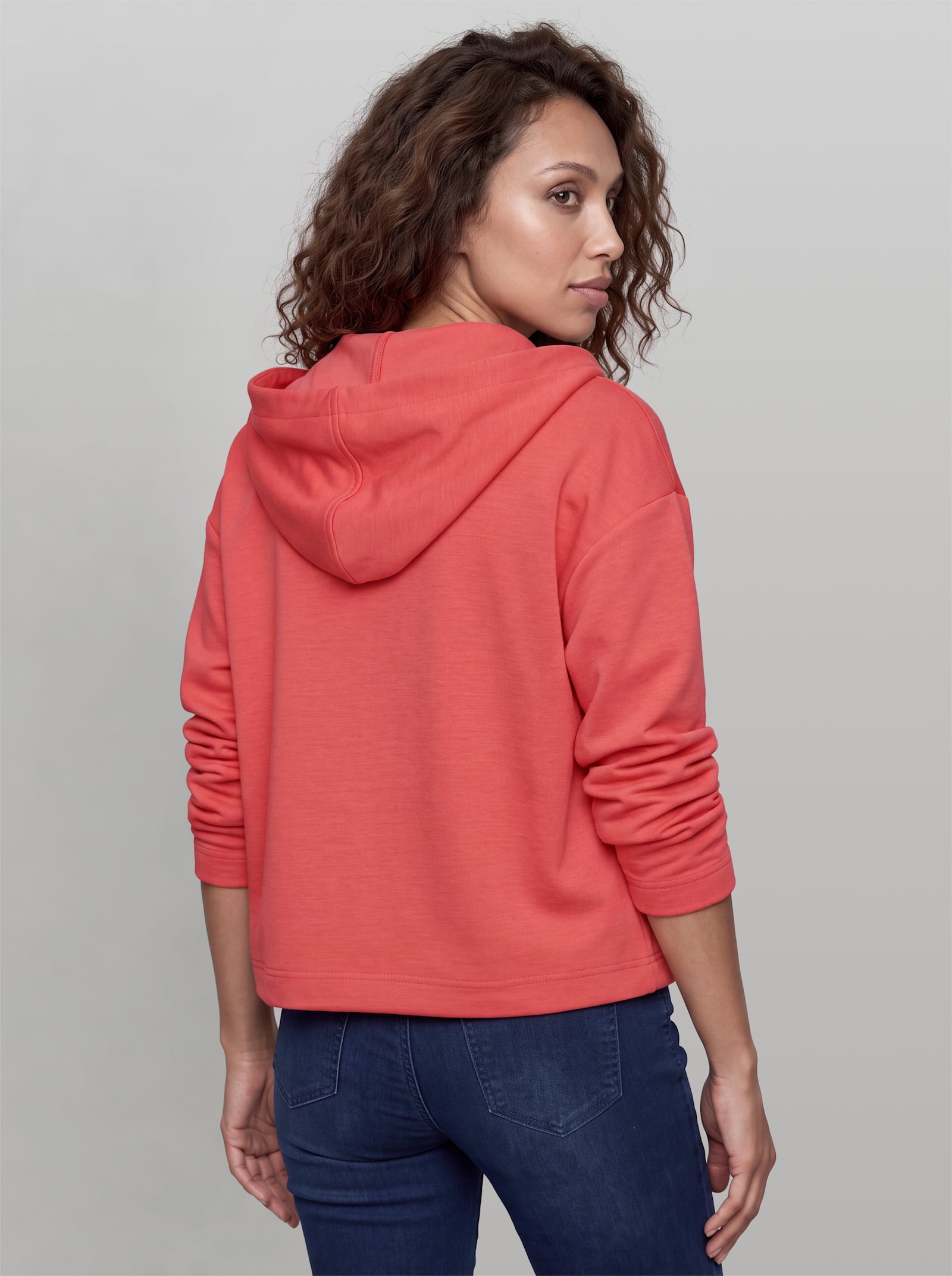 heine Sweatjacke mit Kapuze - grapefruit