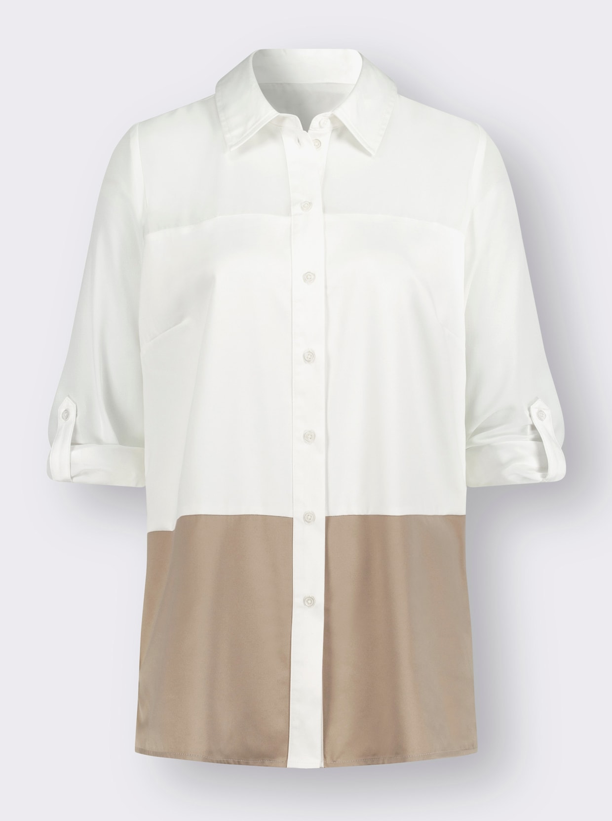 Georgetteblouse - ecru/beige