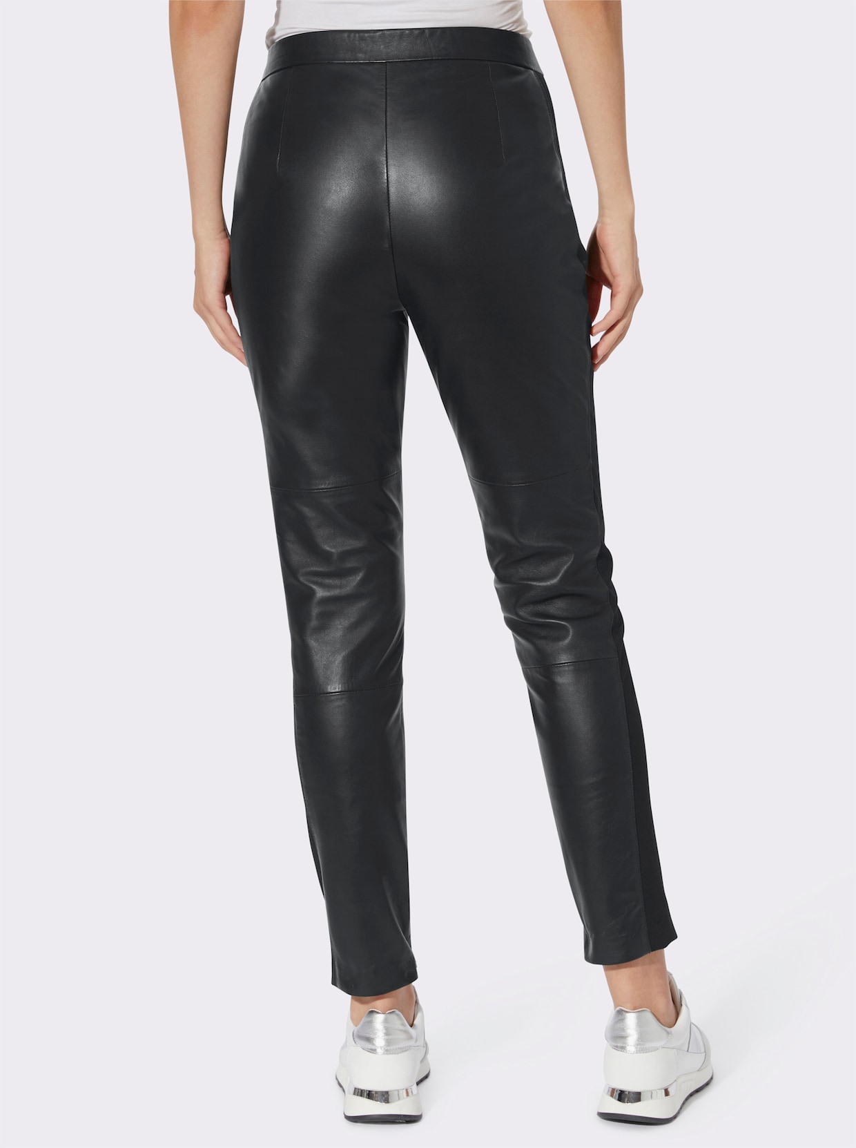 heine Pantalon en cuir - noir