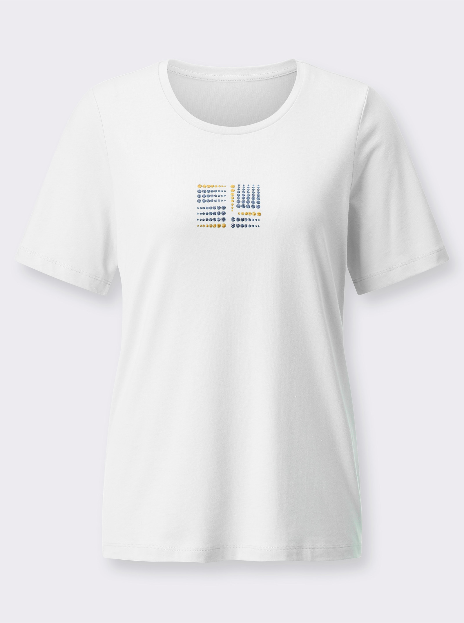 Kurzarmshirt aus reiner Baumwolle - ecru