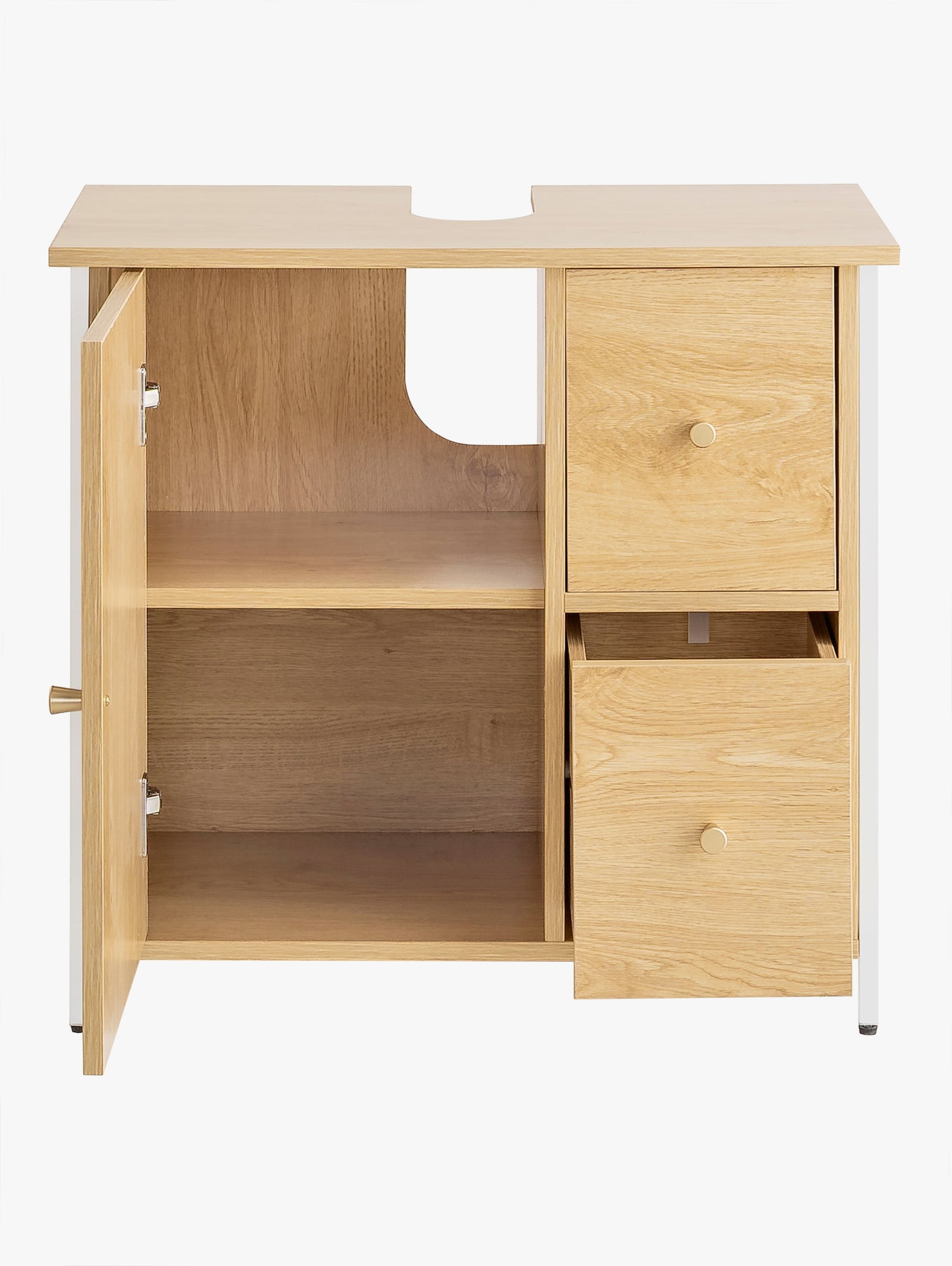 heine home Waschbecken-Unterschrank - weiß-natur