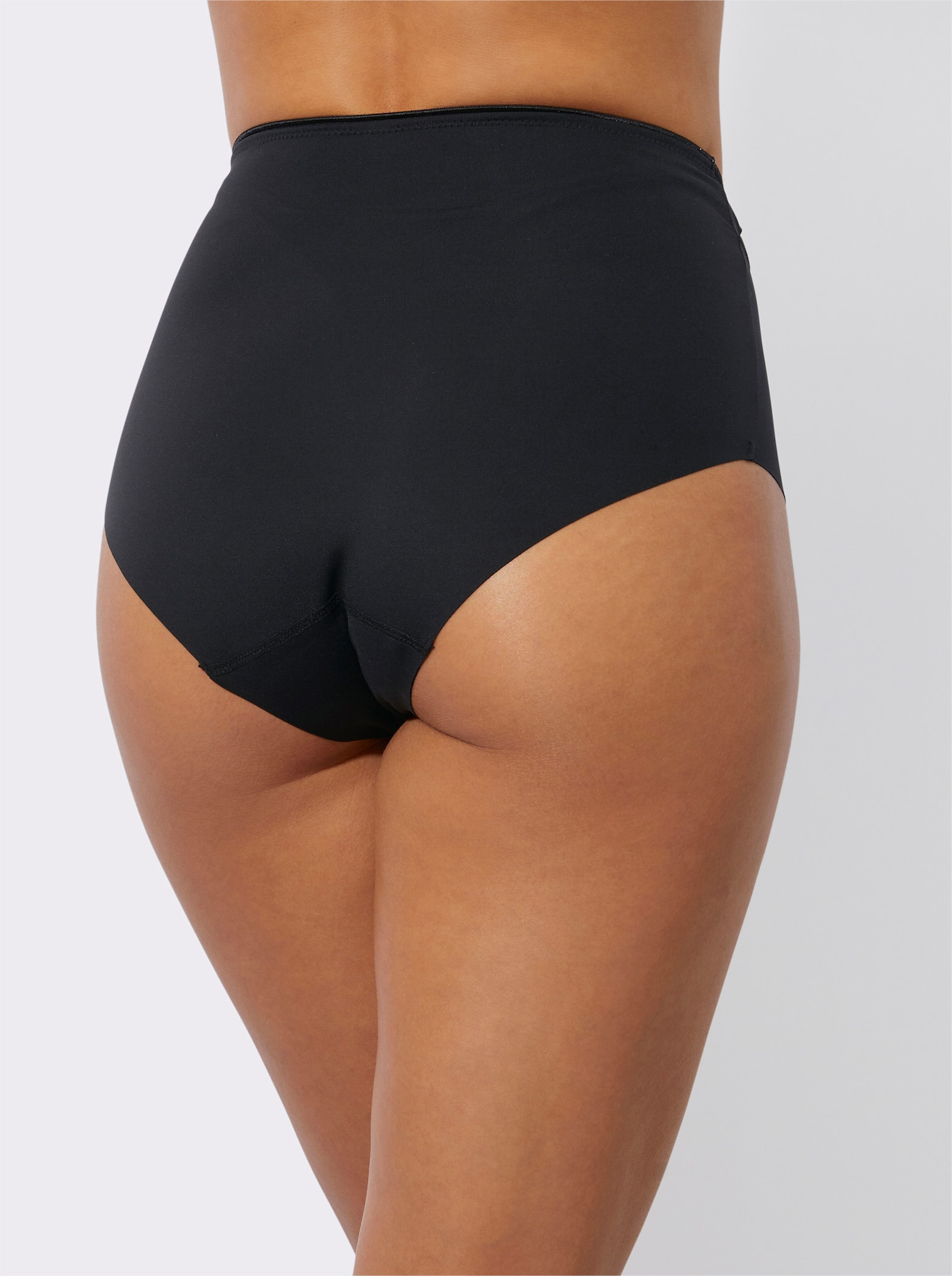 wäschepur Kalhotky s pasem s meshovou vsadkou - černá