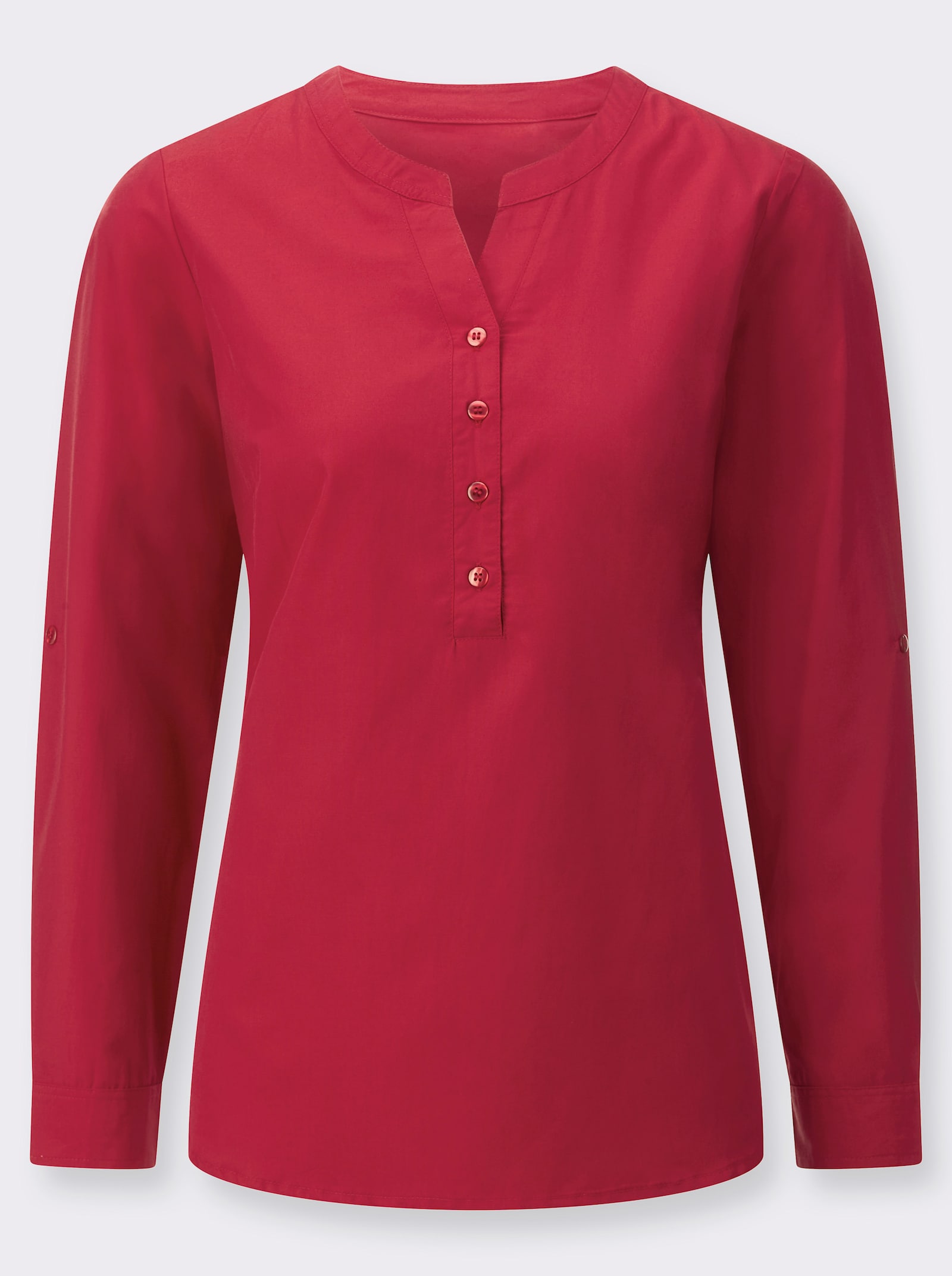 Tunika mit Kellerfalte hinten - rot