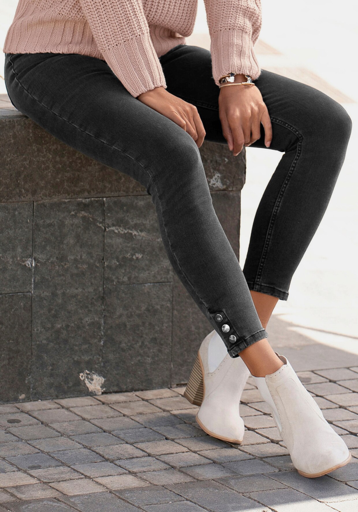LASCANA Jeggings - black-washed