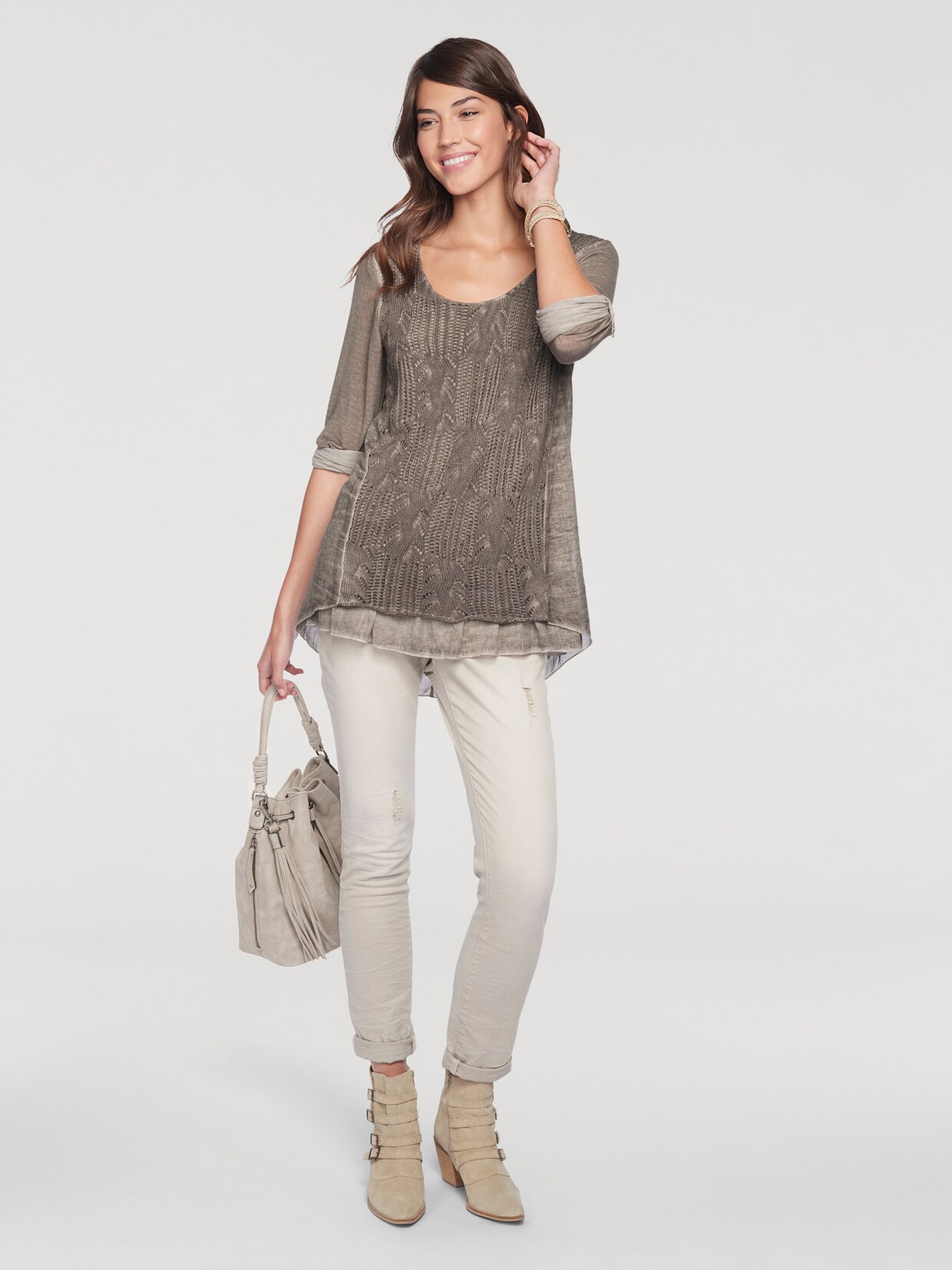 heine Pullover - taupe