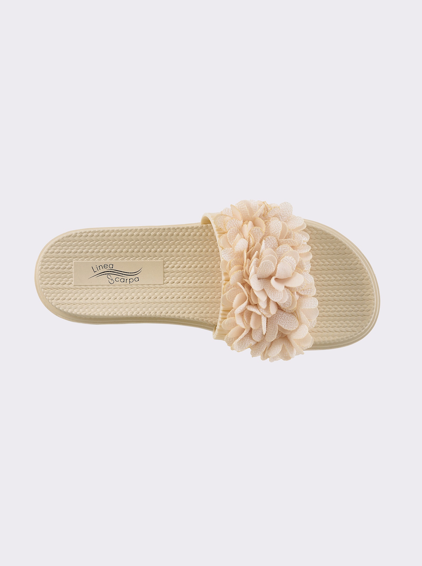 Siebi´s Badslipper met applicatie - vanille