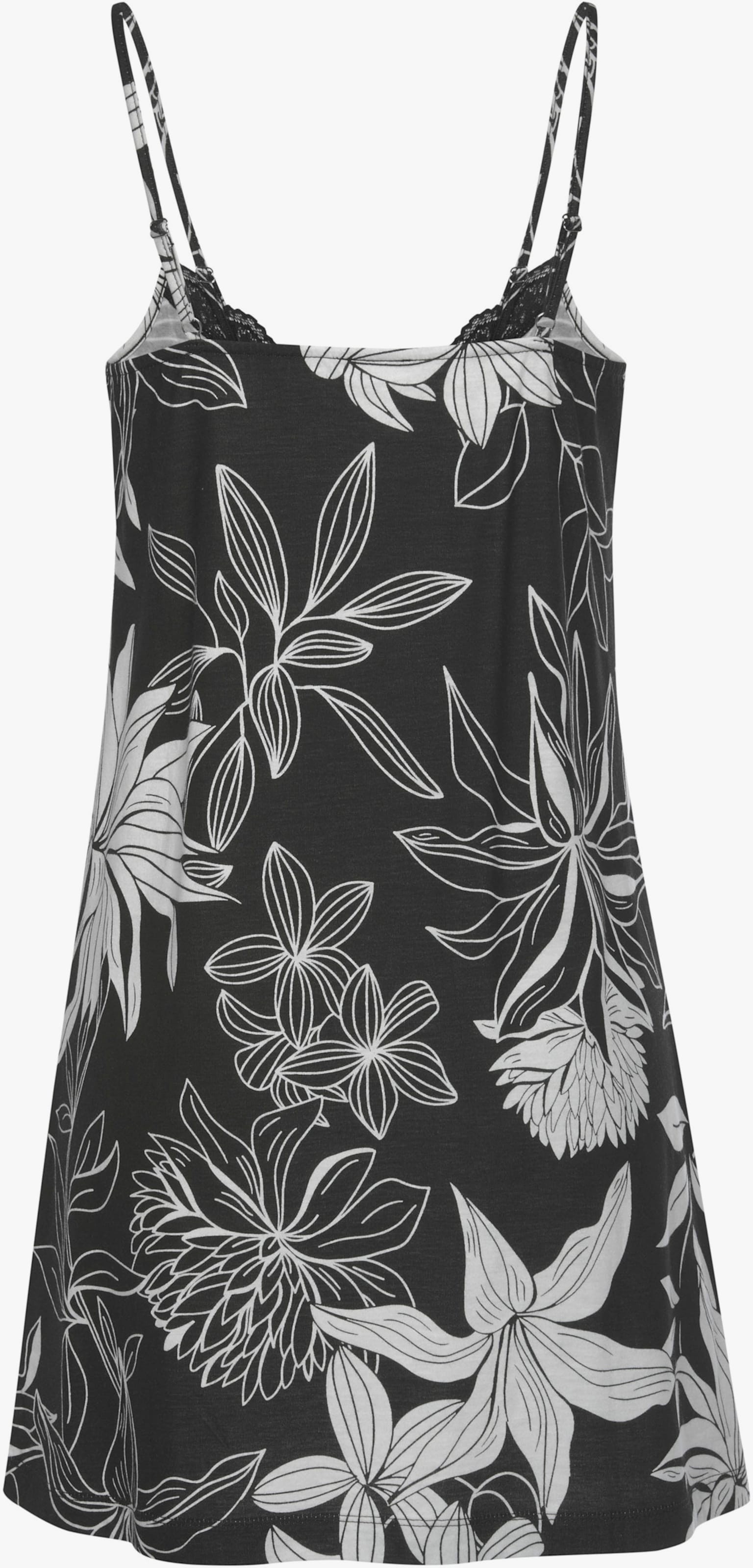 LASCANA Negligé - schwarz-allover-geblümt