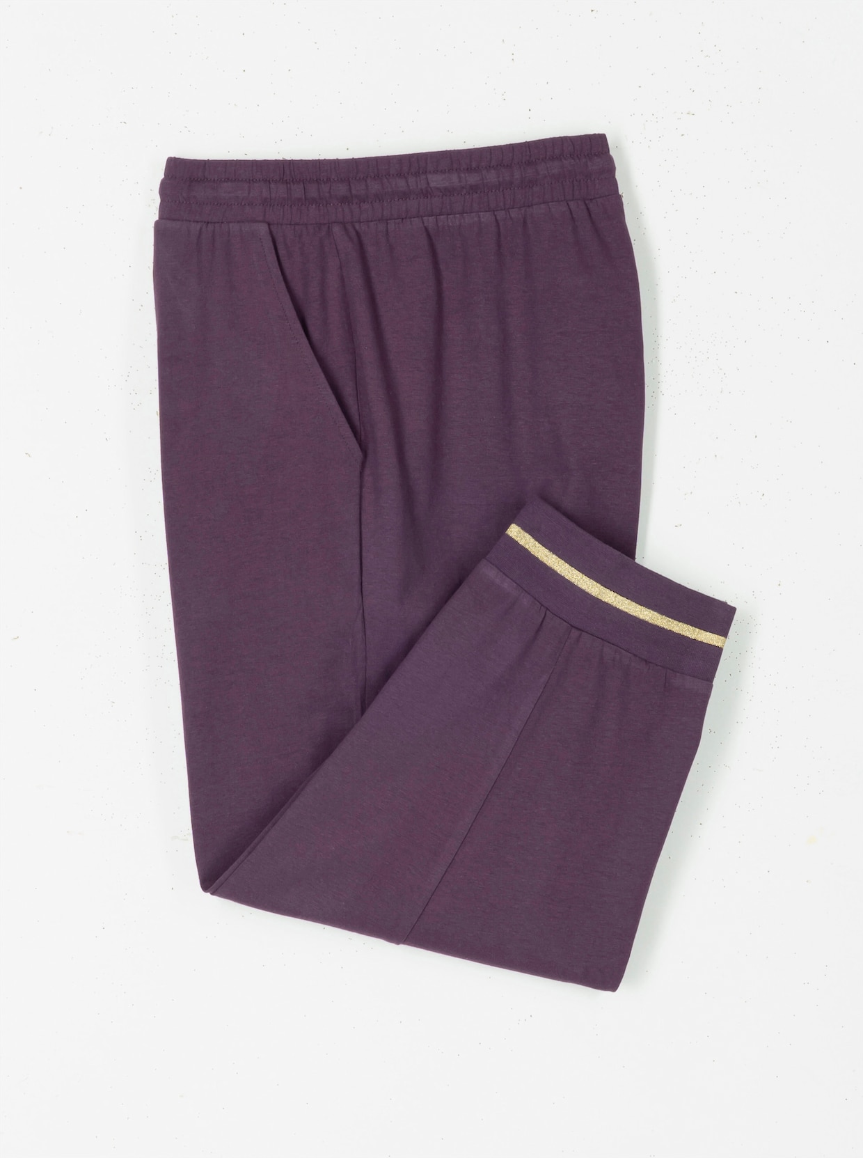 Capri kalhoty pro volný čas - lilková