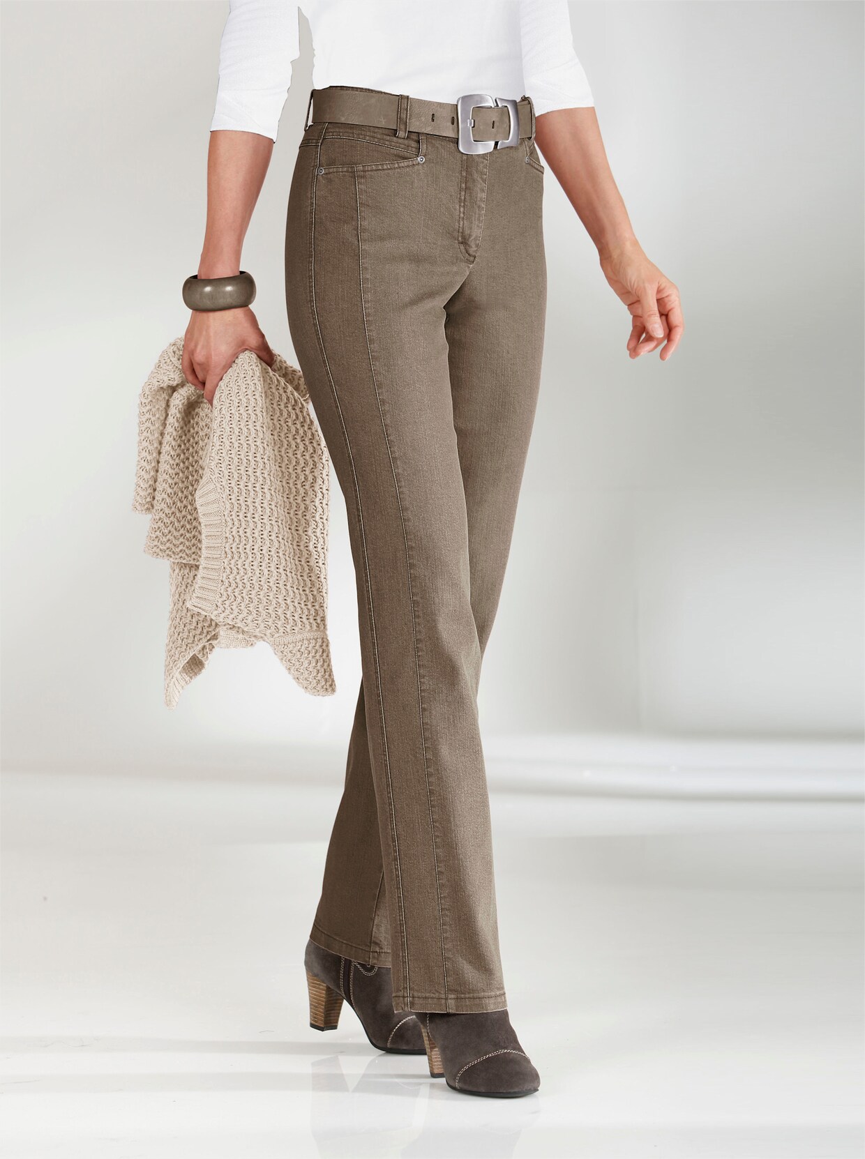 Cosma Rechte jeans - taupe