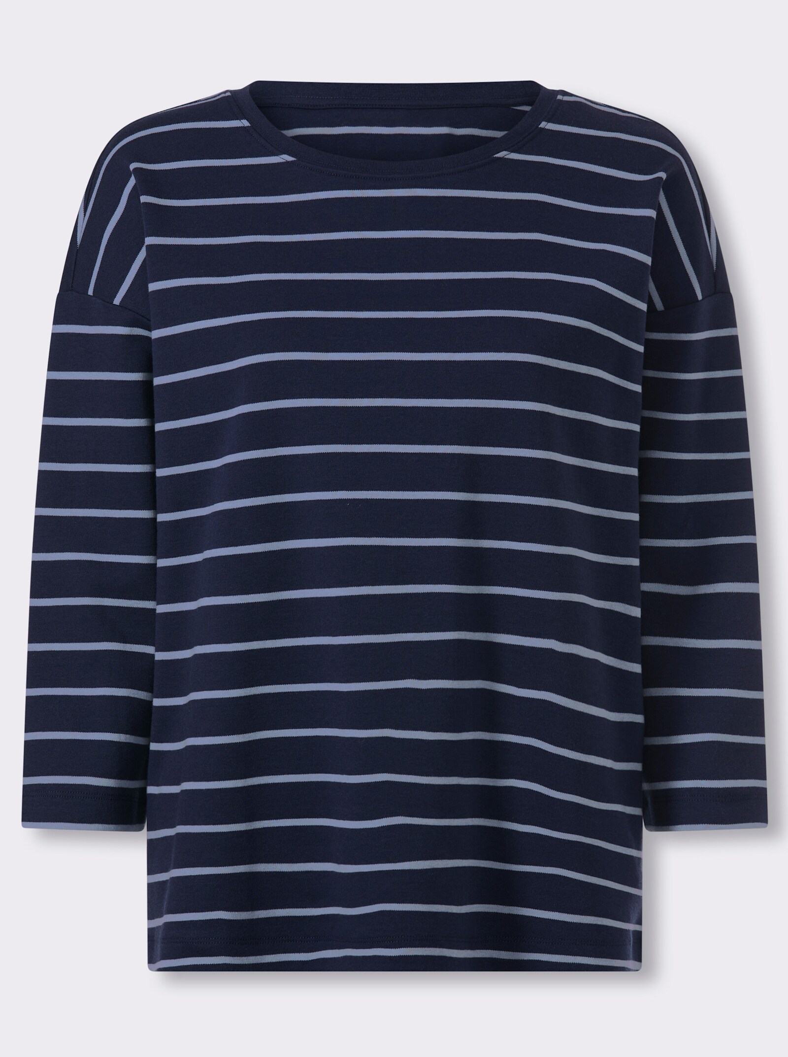 heine Ringelshirt mit 3/4-Arm - marine-taubenblau-geringelt