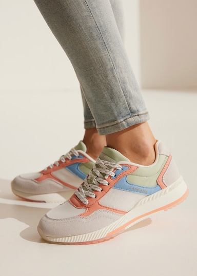 LASCANA Sneaker - grau/koralle