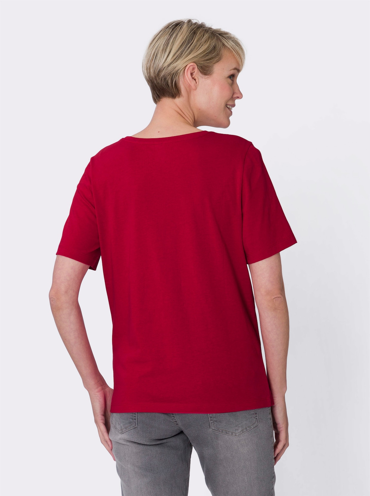 Shirt - rood/wit
