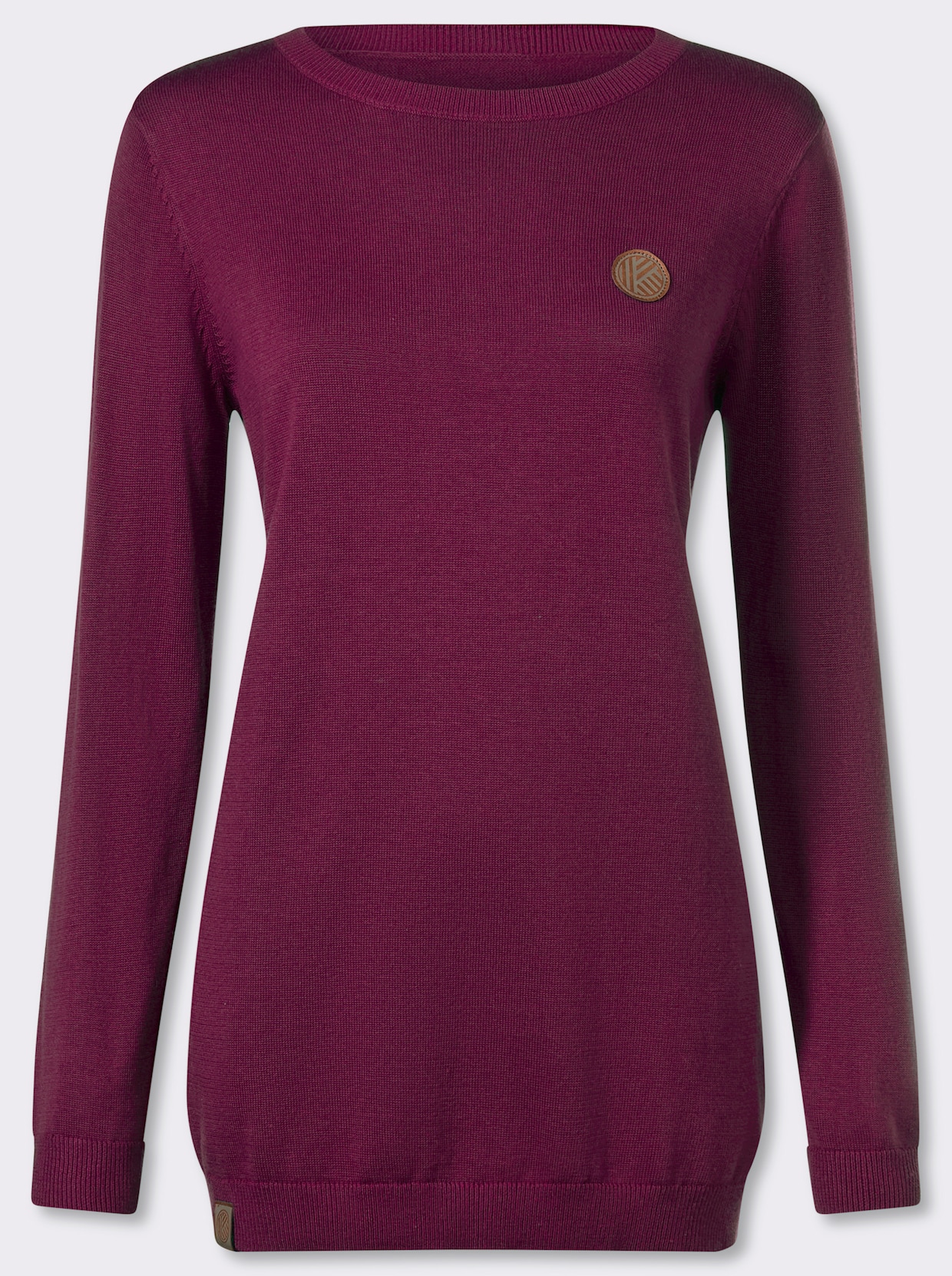 Longpullover mit 50% Baumwolle - malve