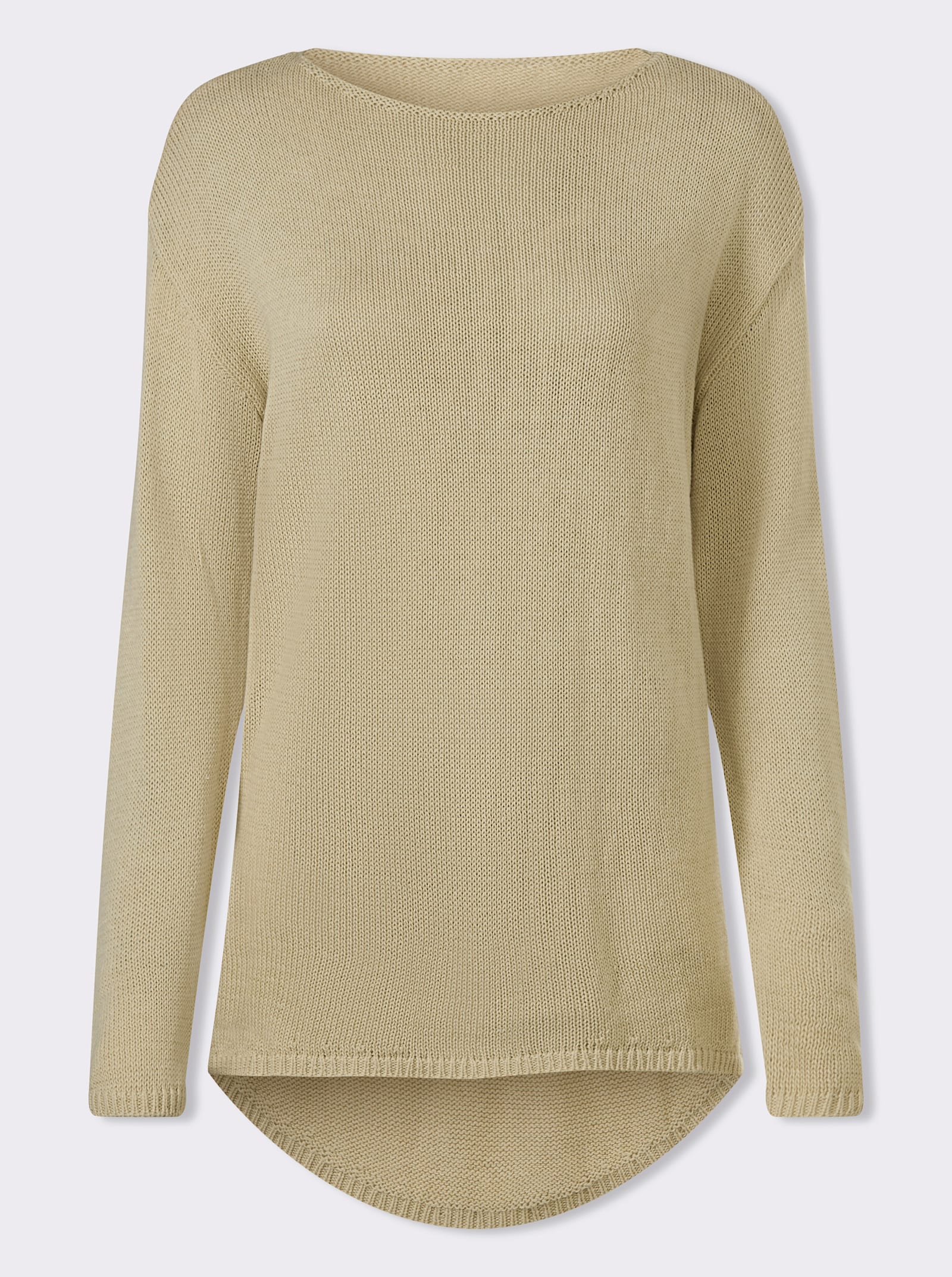 heine Pullover mit U-Boot-Ausschnitt - sand-meliert