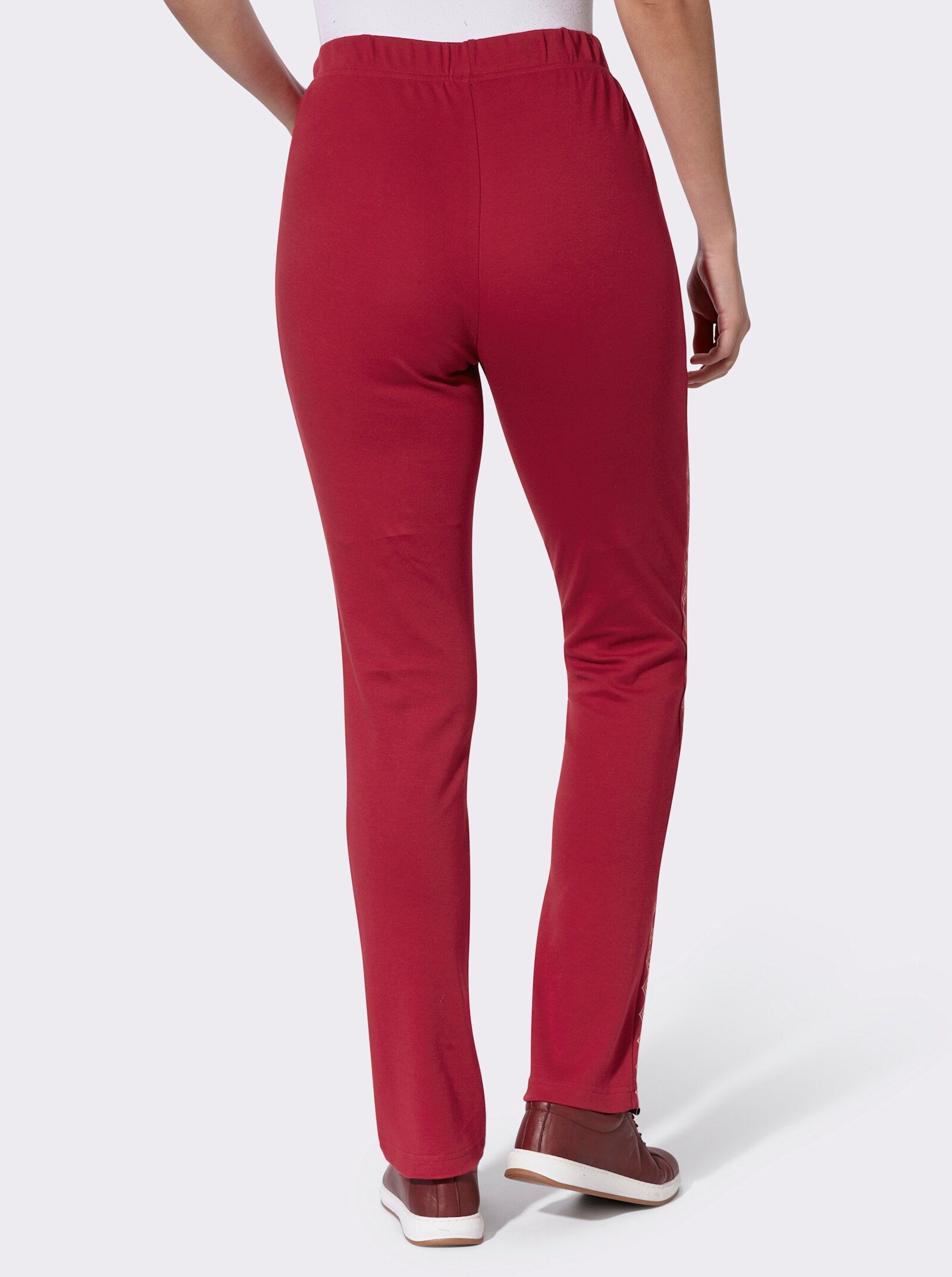 Jerseyhose mit figurfreundlichen Einsätzen - kirsche