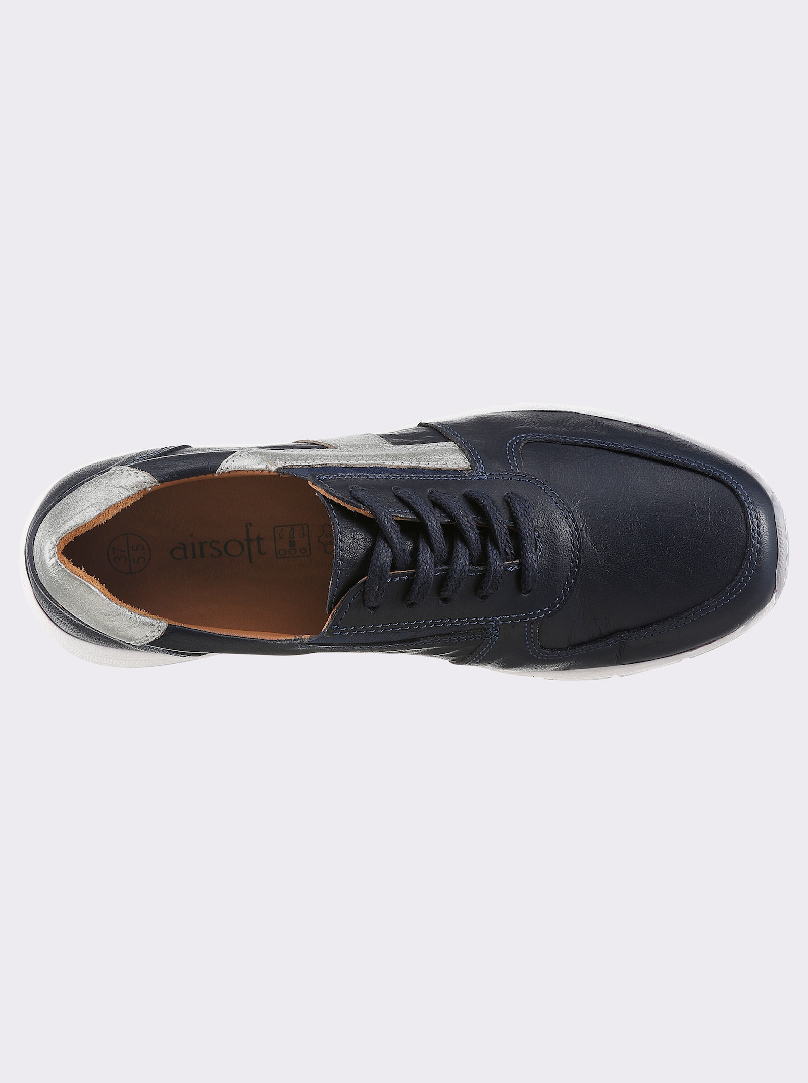 airsoft comfort+ Sneaker mit Stretch-Einsätzen - marine
