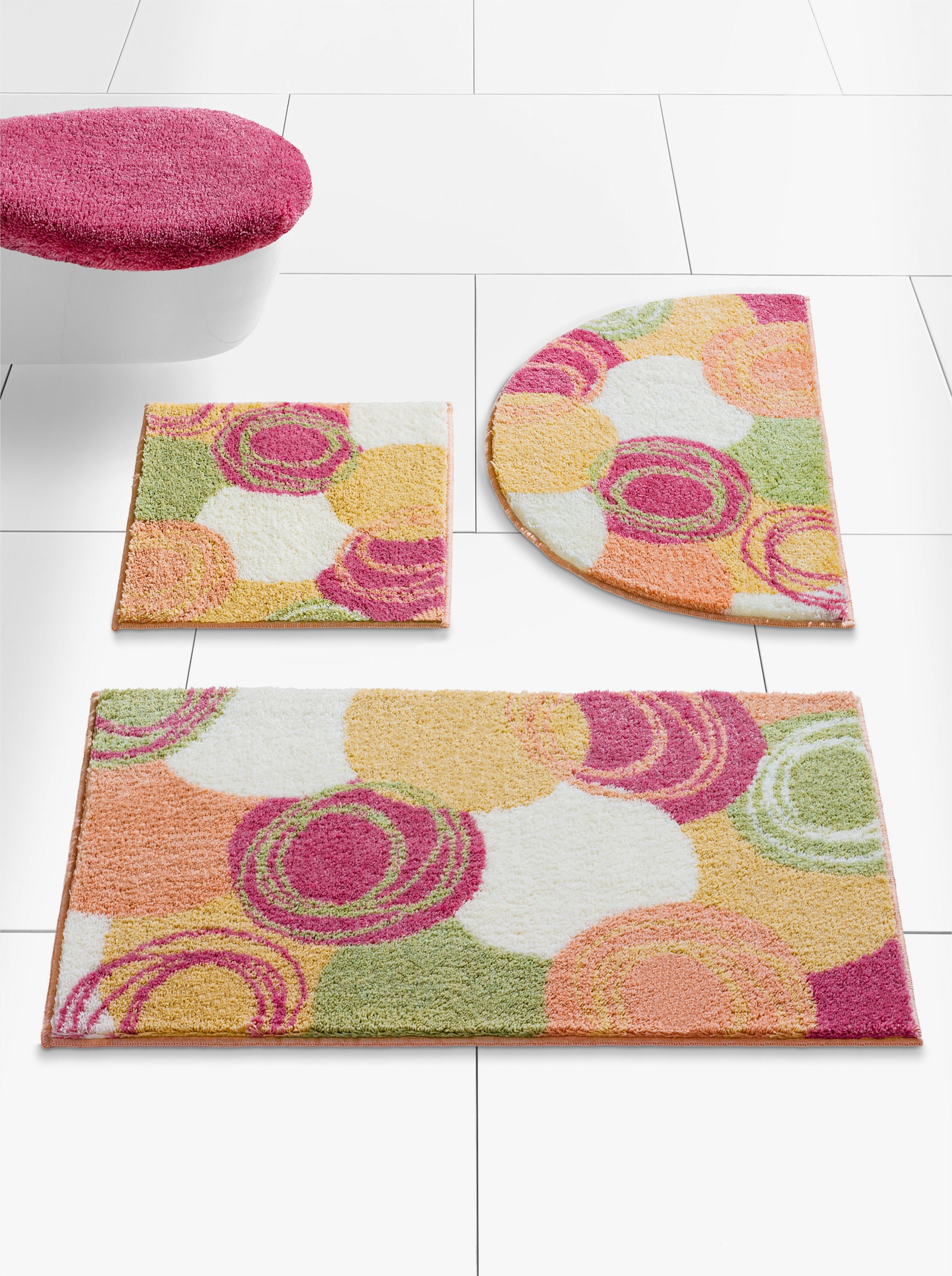 Grund Tapis de bain - rose-multicolore