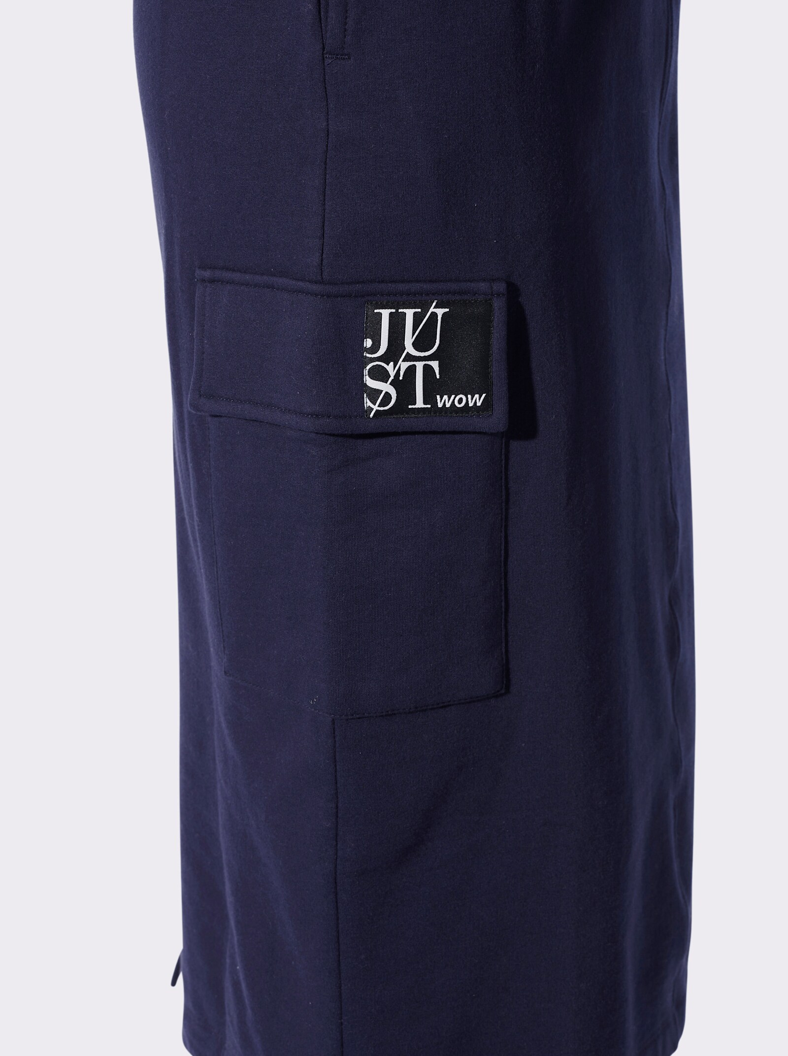 Sweatrock mit aufgesetzten Pattentaschen - marine