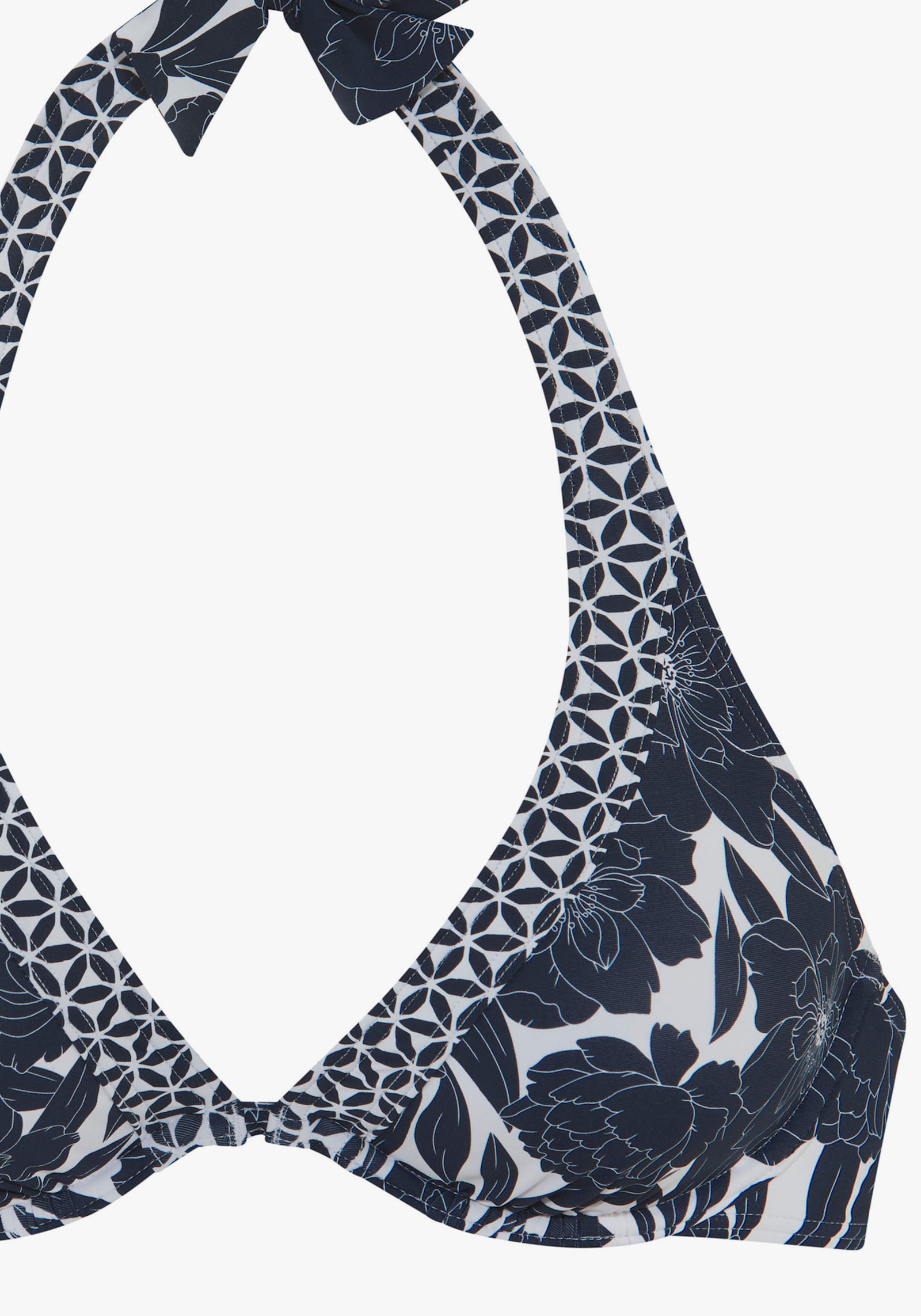 Sunseeker Bügel-Bikini-Top - marine bedruckt