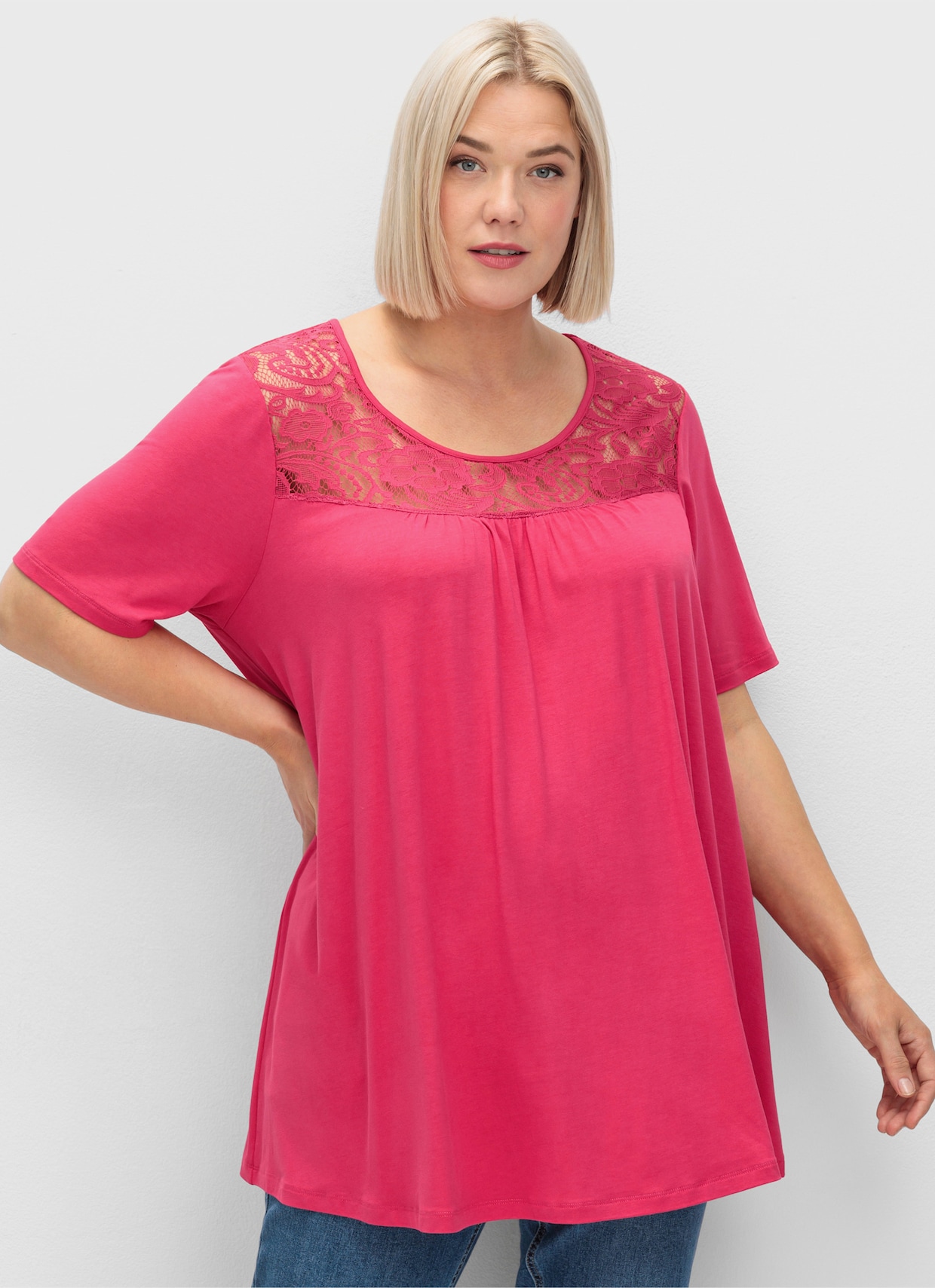 sheego T-shirt - sorbet pink