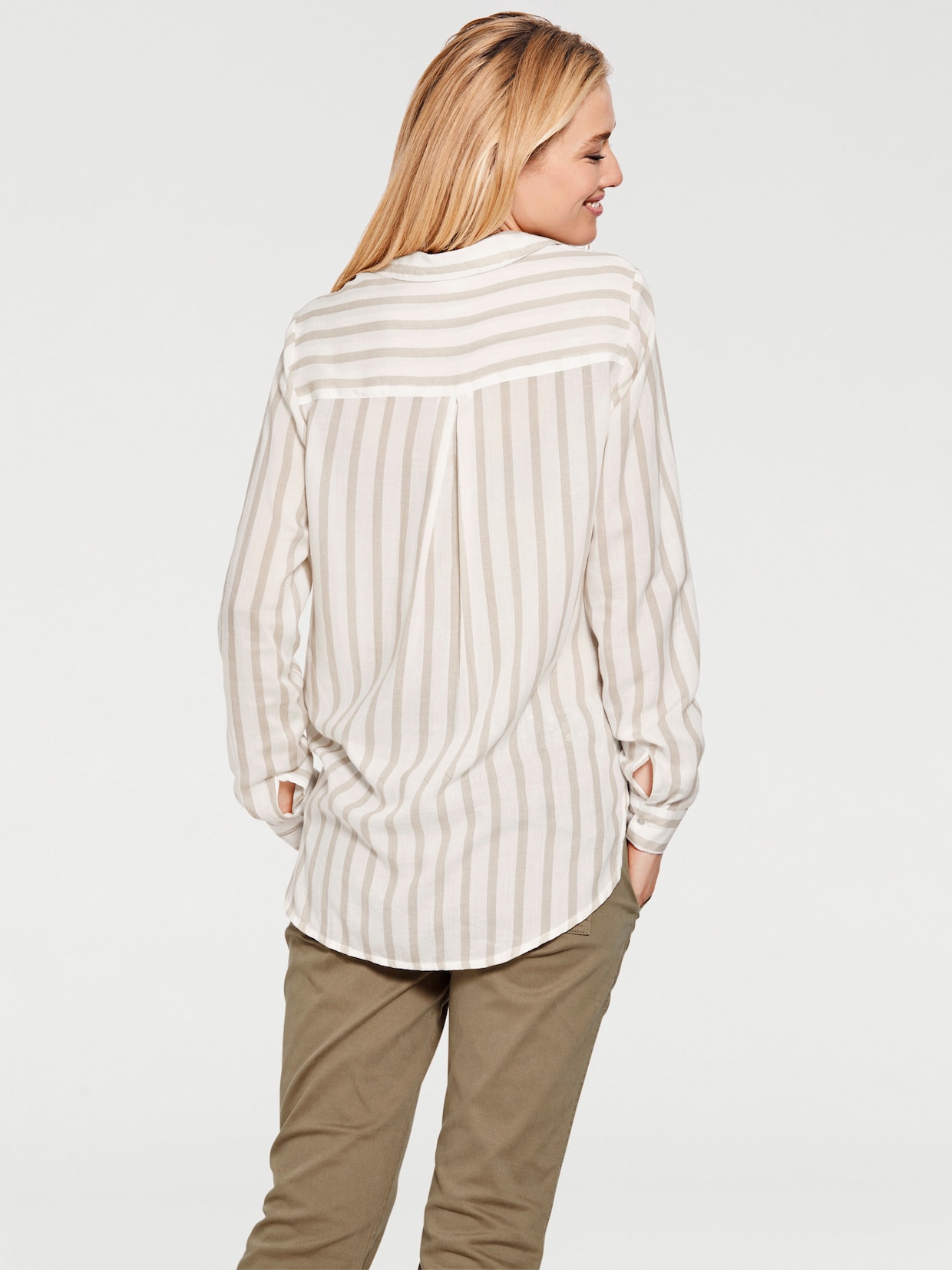 heine Gestreepte blouse - walnoot/ecru