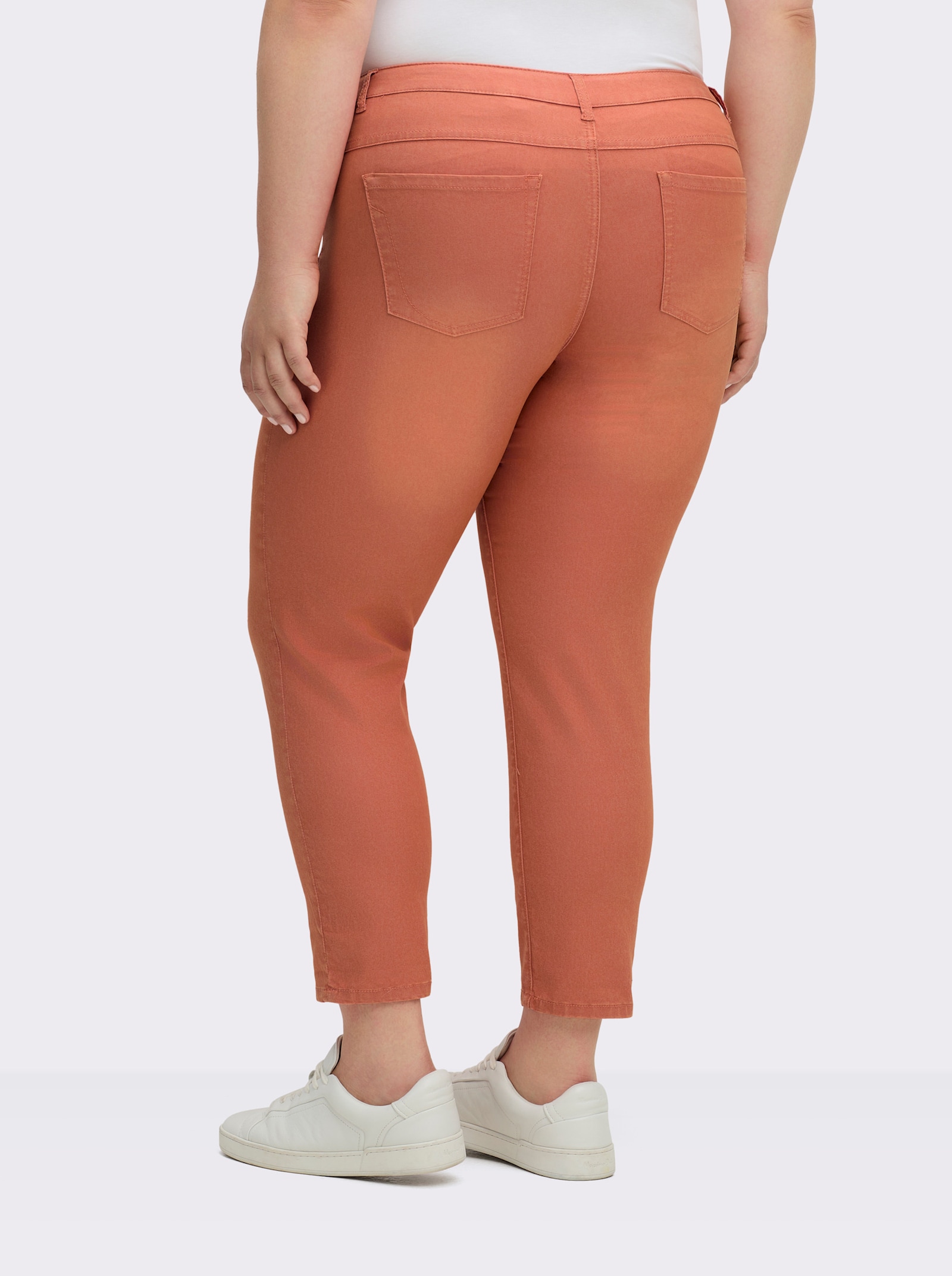 5-Pocket-Jeans in knöchellanger Schnittform - papaya