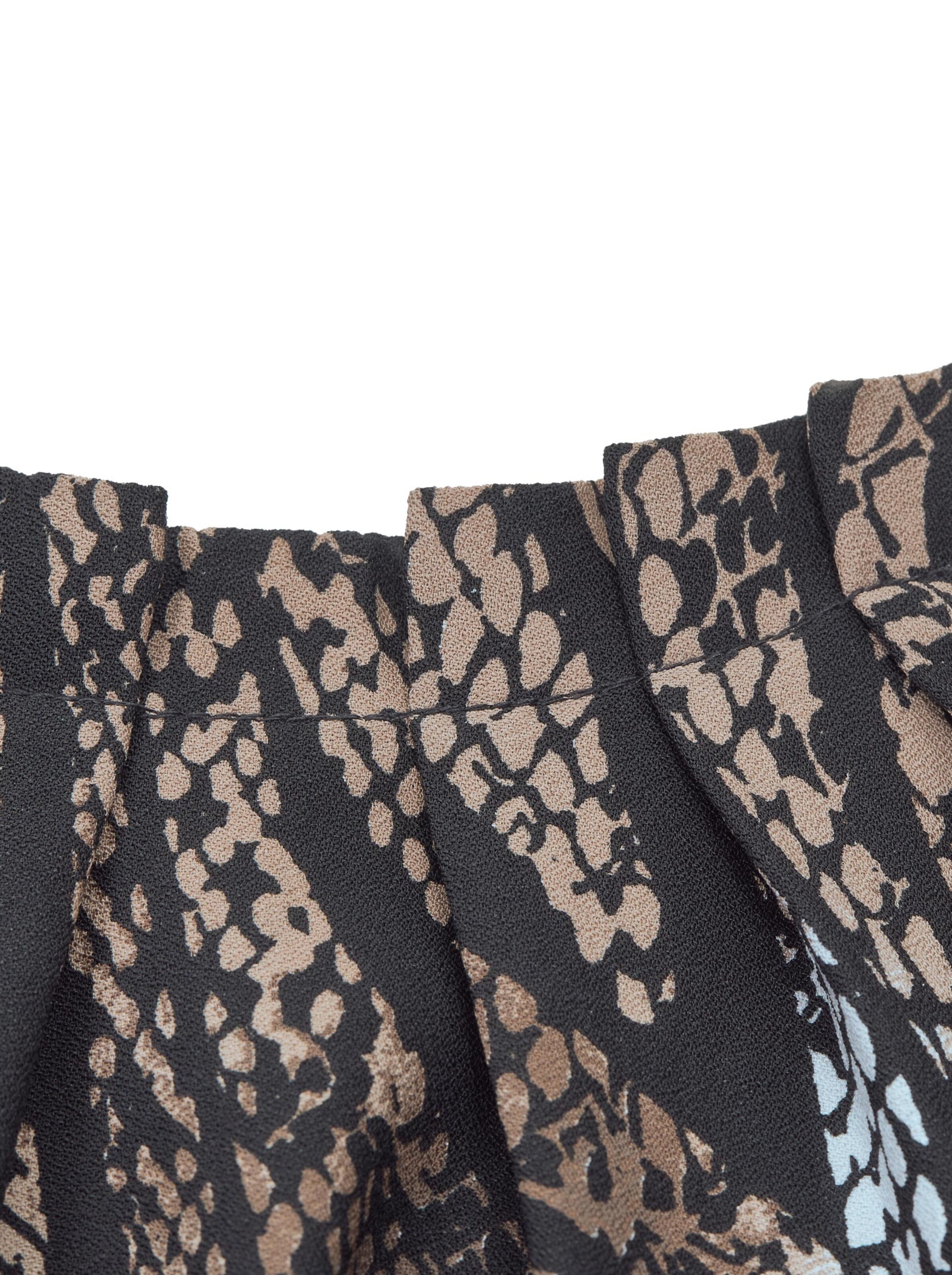 Tunika - beige-schwarz-gemustert