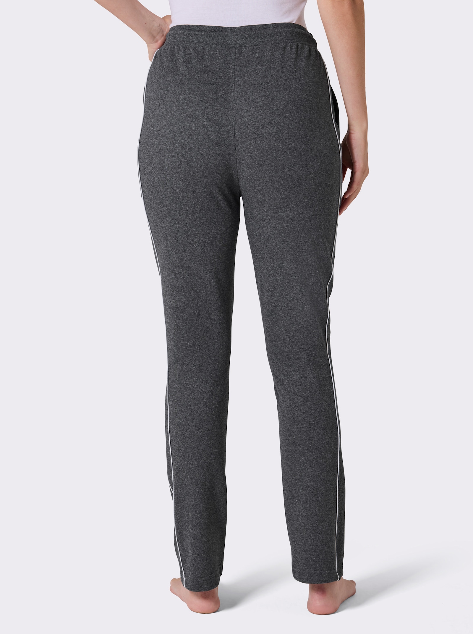feel good Hose - anthrazit-meliert-weiß