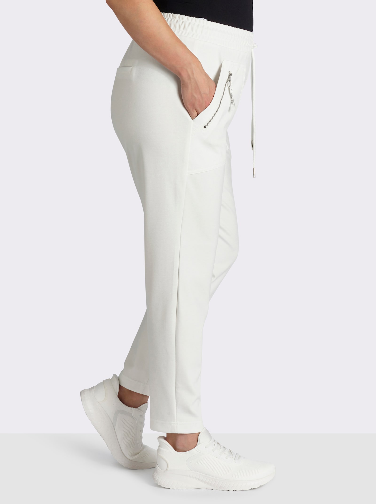 Schlupfhose in Stretch-Qualität - ecru