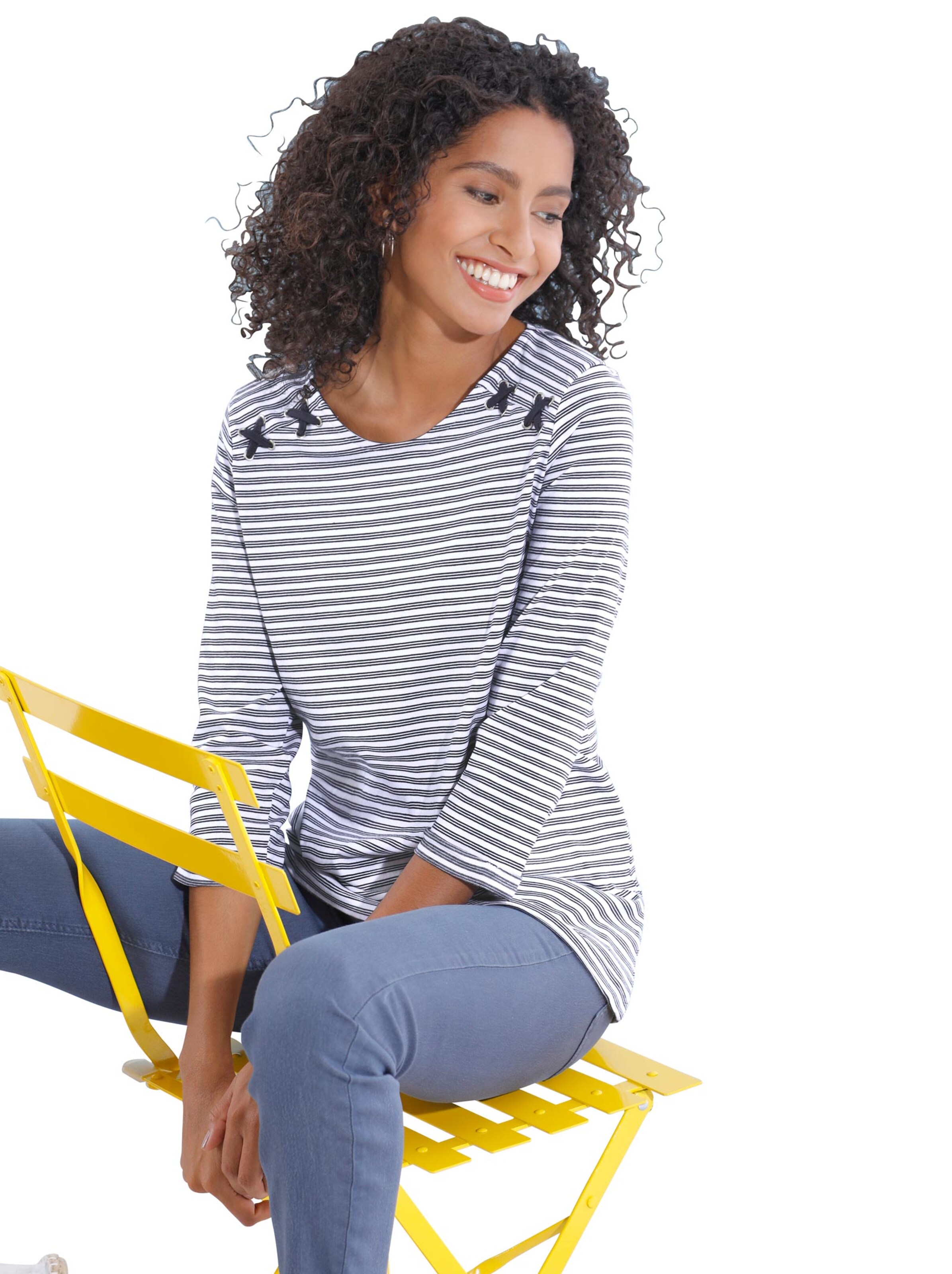 Shirt - marine-geringelt