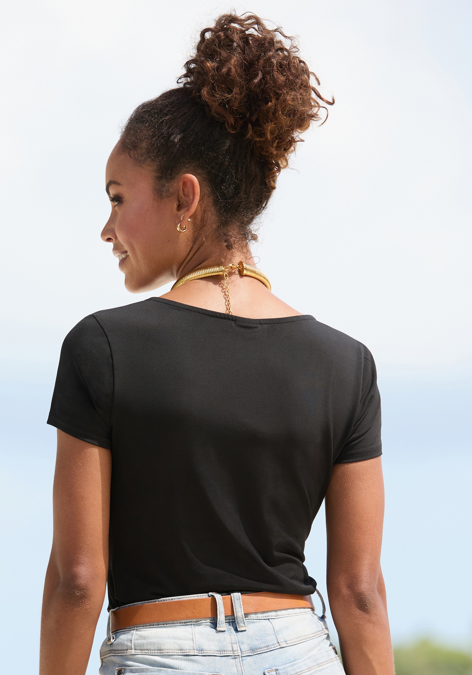 LASCANA T-shirt - zwart