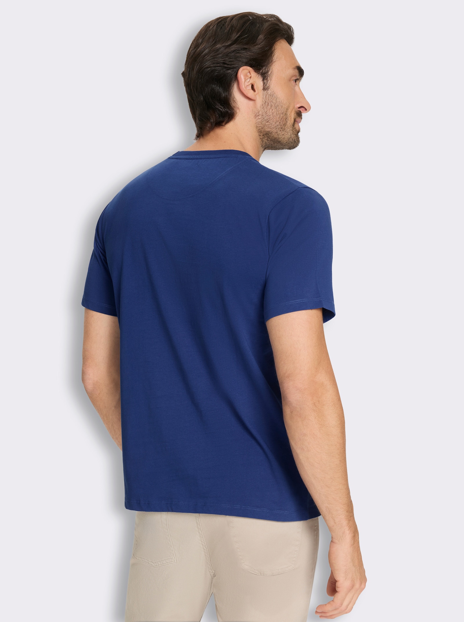 Hajo Kurzarmshirt mit Eiswaffel-Print, von Hajo - royalblau-bedruckt