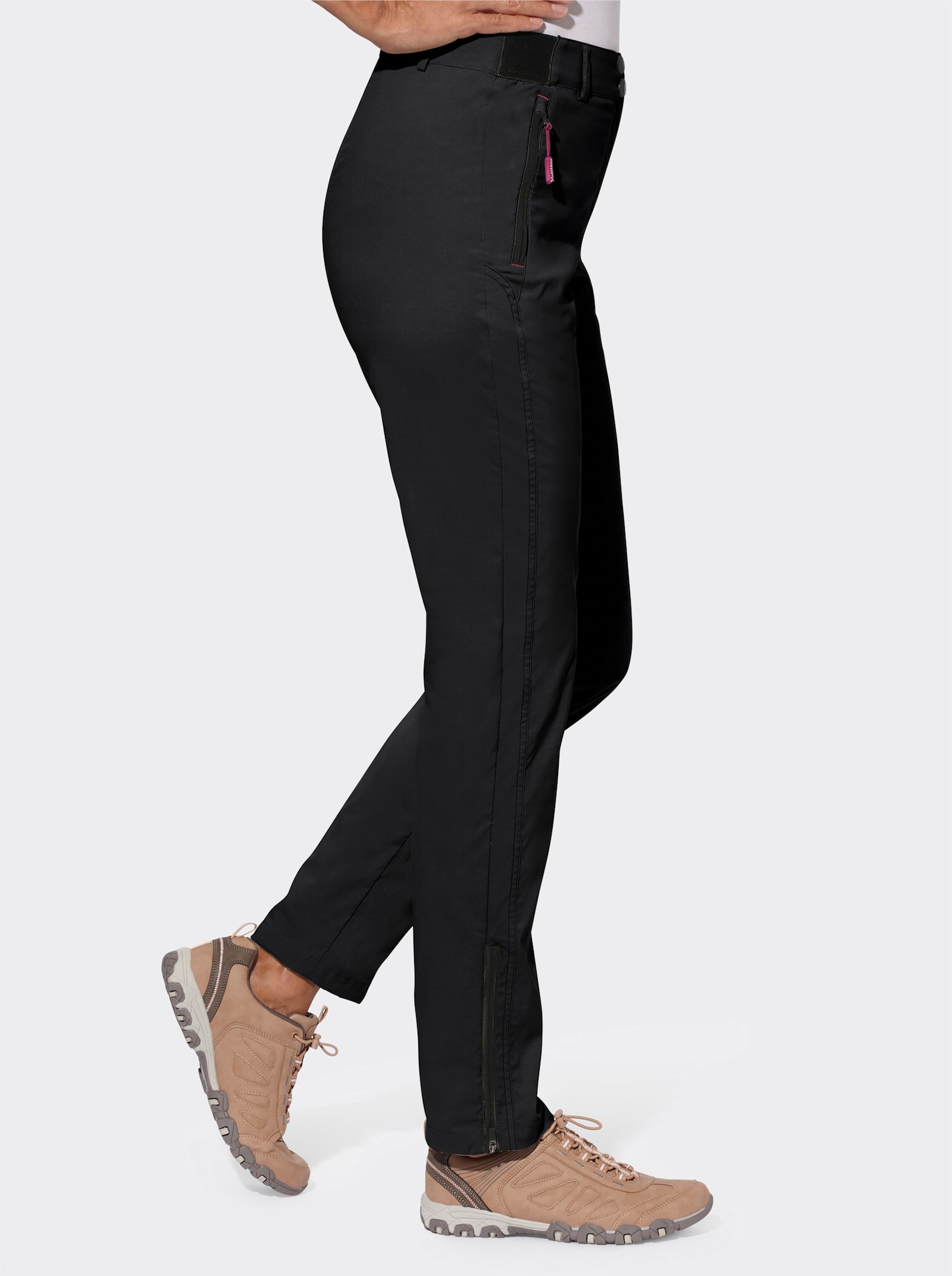 Funktionshose mit seitlichem Dehnbund - schwarz
