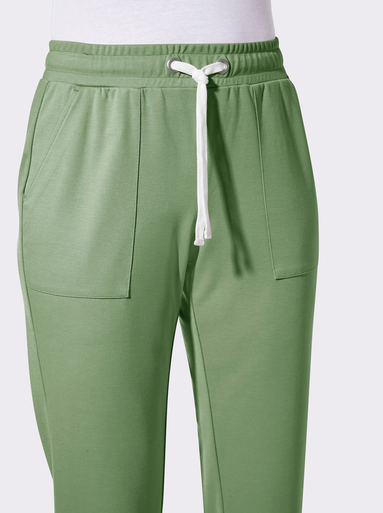 Jerseyhose in formstabiler Qualität - eucalyptus