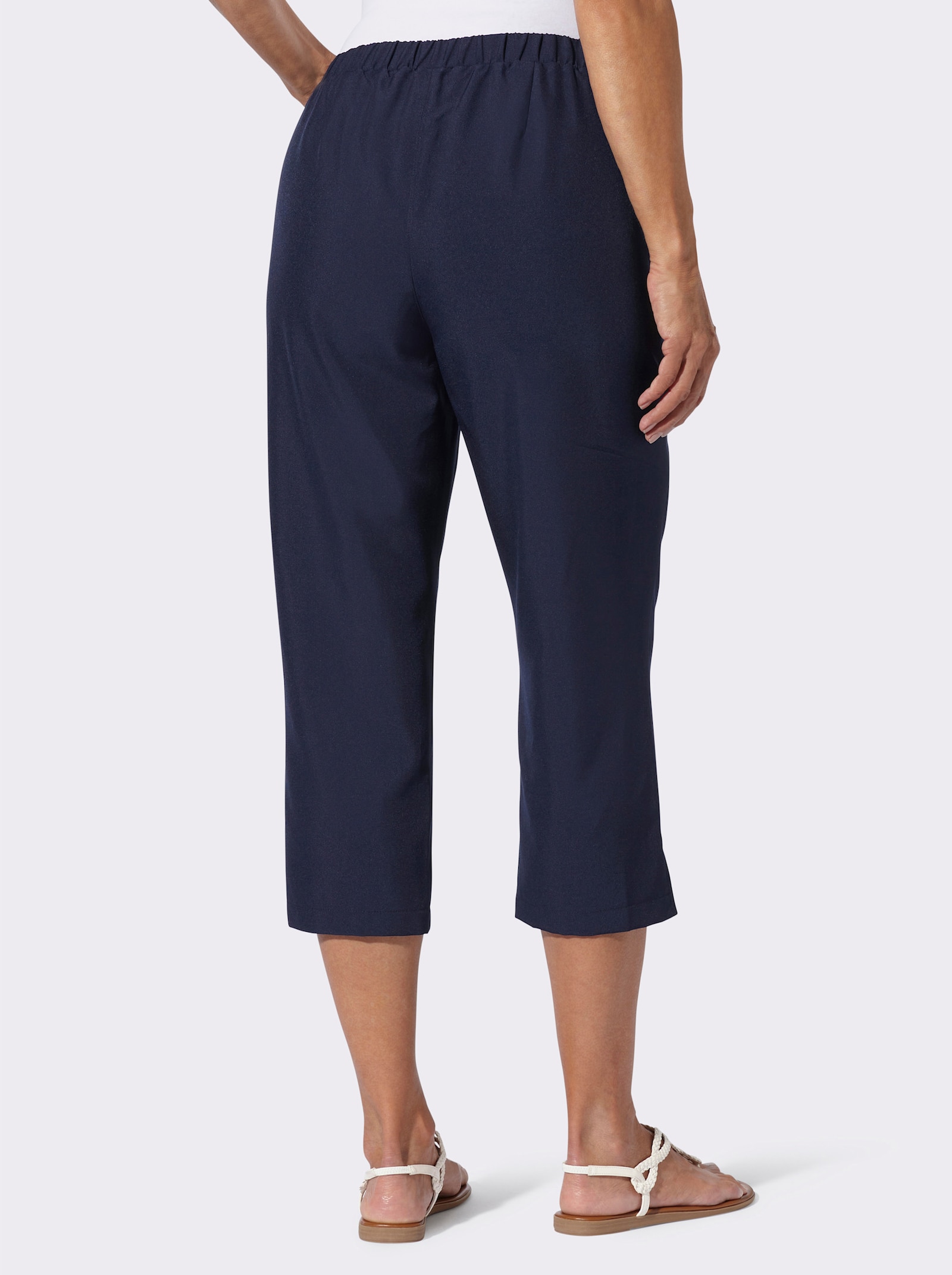 3/4-broek met borduursel - marine