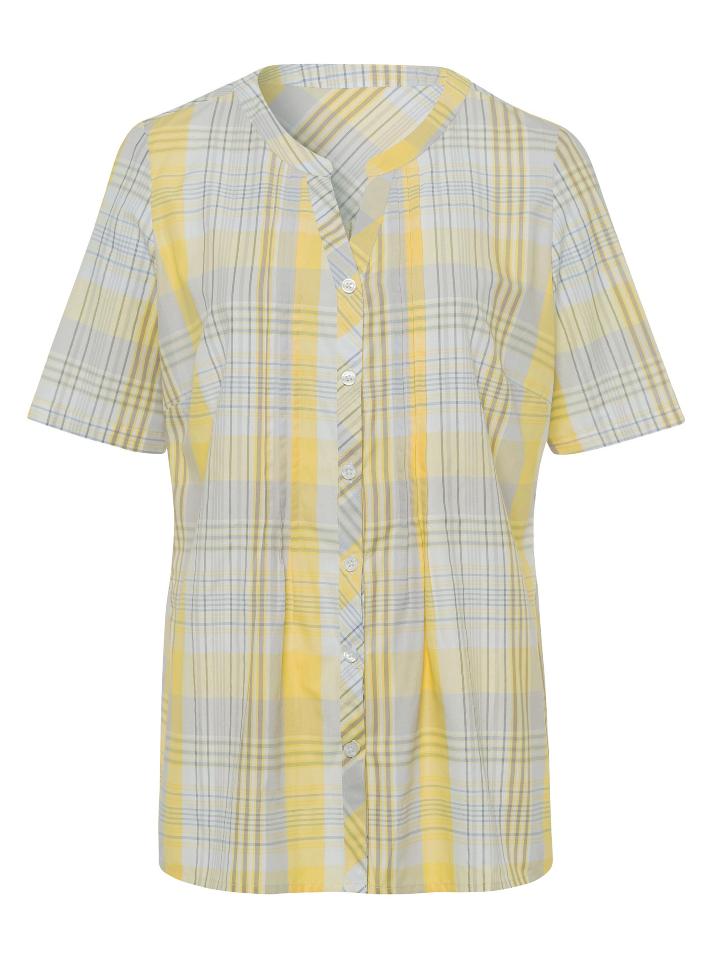 Bluse - gelb-kariert