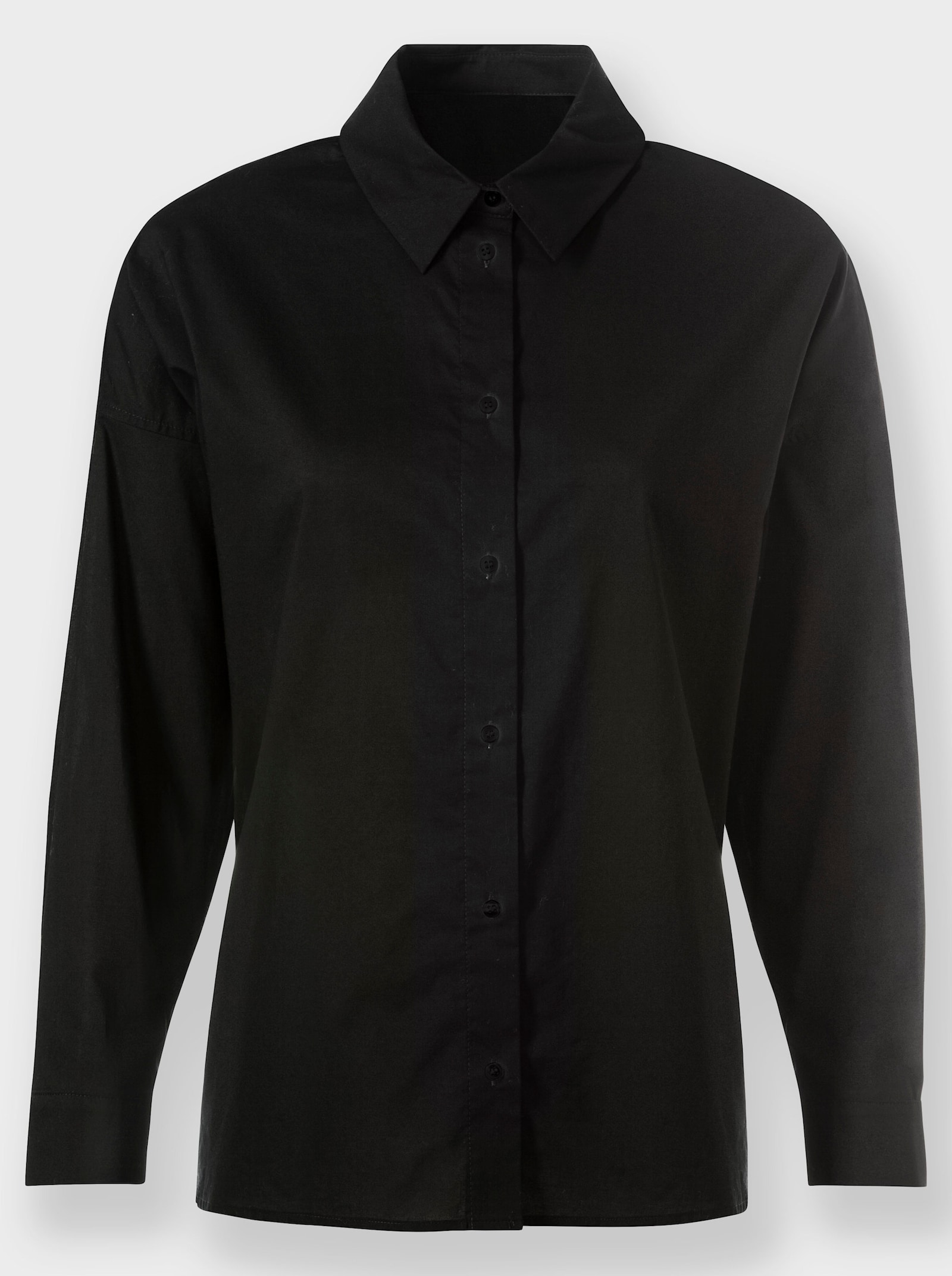 heine Hemdbluse mit Seitenschlitzen - schwarz