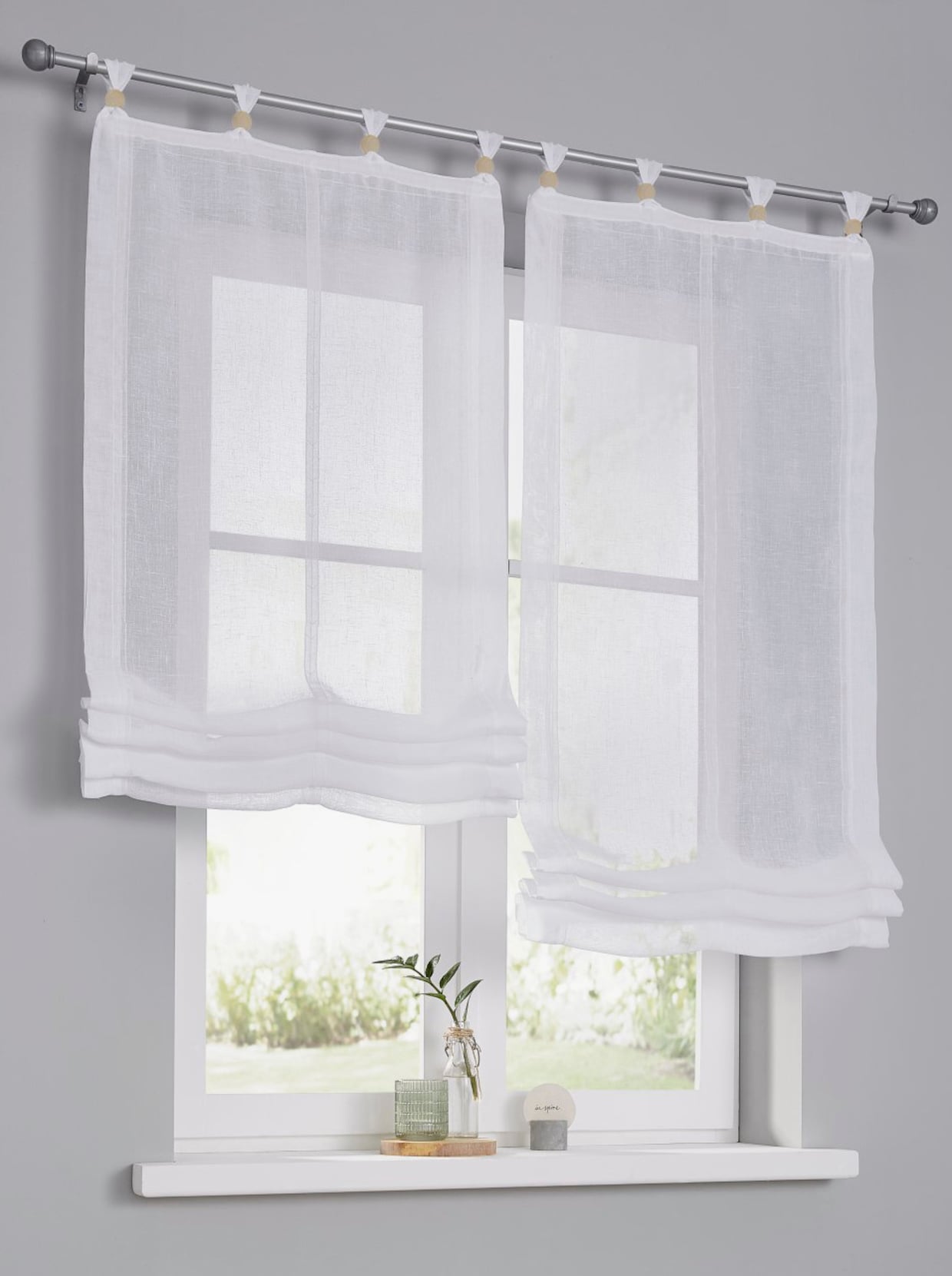 heine home Raffrollo - weiß-natur