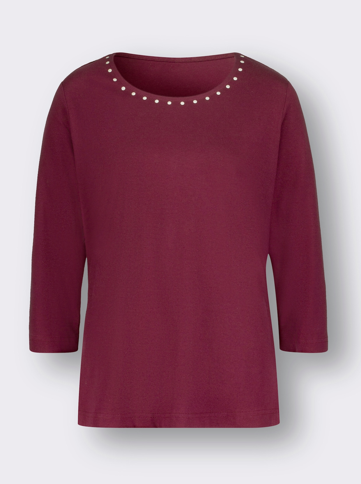 3/4-Arm-Shirt - bordeaux