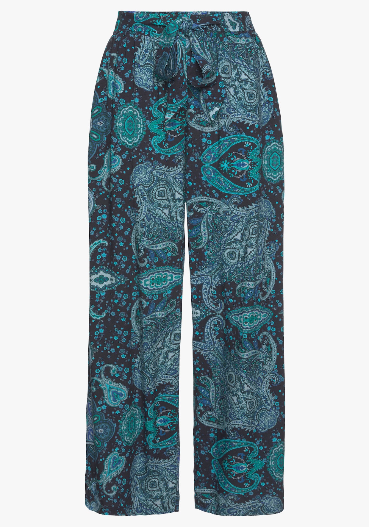 Vivance Palazzo-broek - blauw geprint