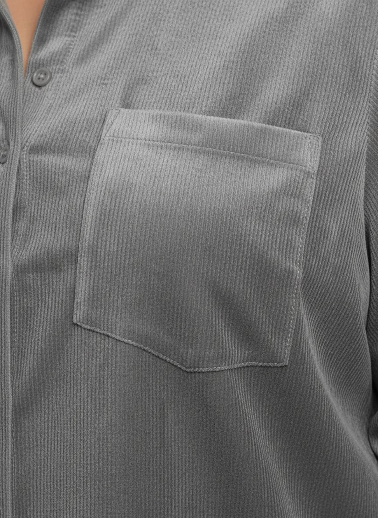 Longbluse mit krempelbaren Ärmeln - steingrau